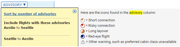 matrix ita filtering advisories