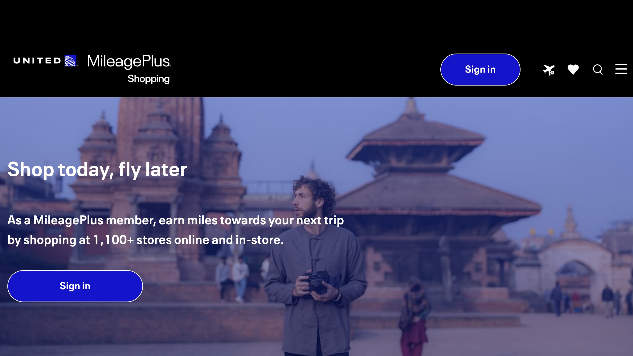 United mileageplus shopping portal