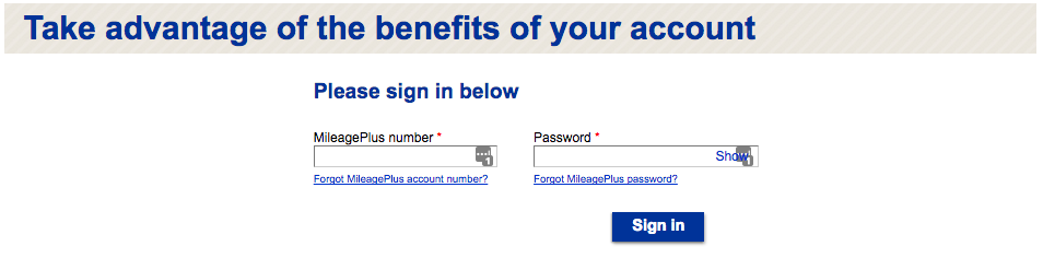 United MileagePlus Dining Login