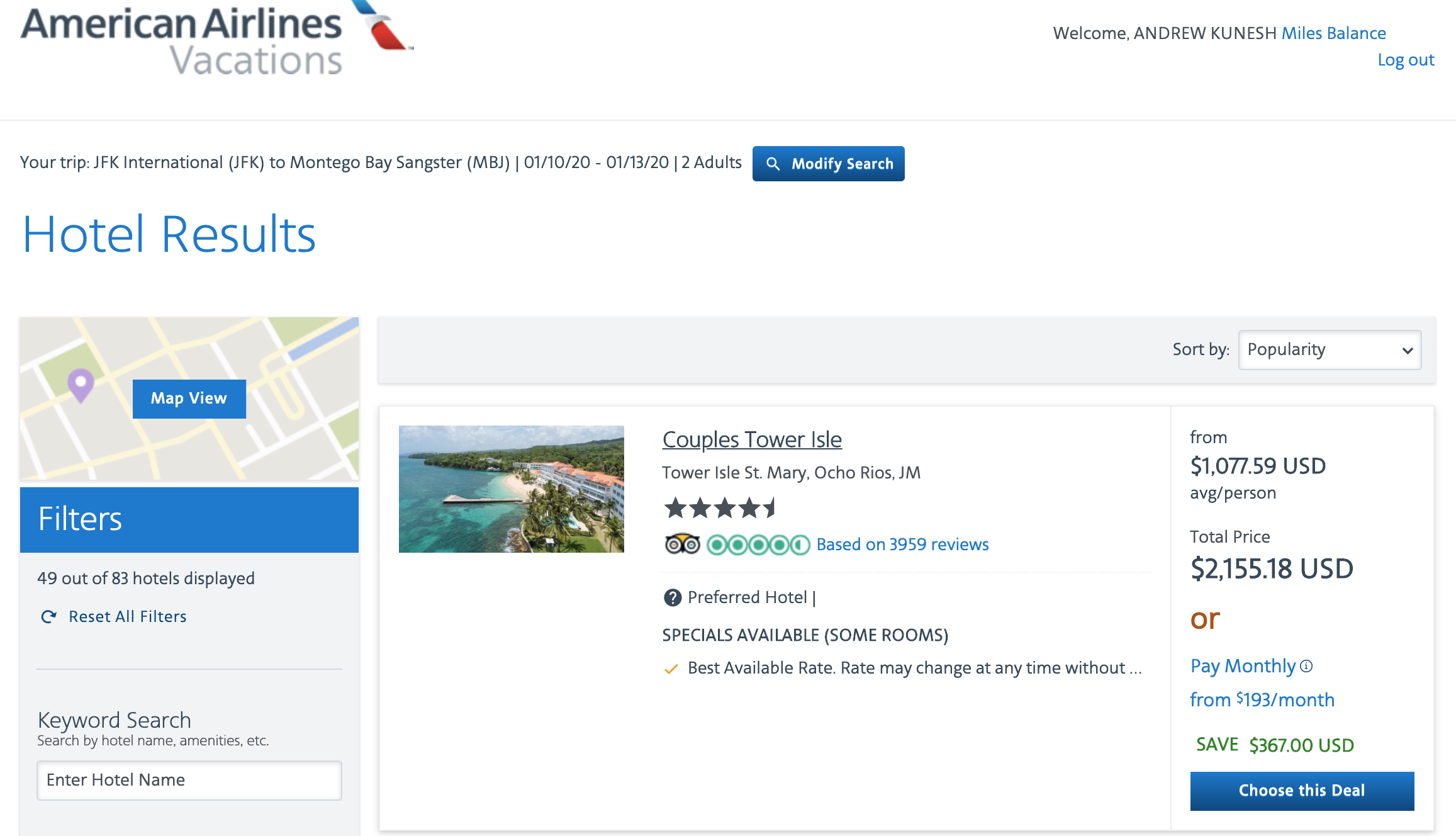American Airlines Vacations