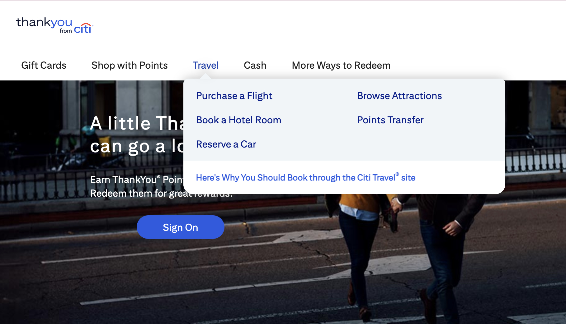 Citi-Thank-You-Points-Transfer Citi Thank You Points redemption options
