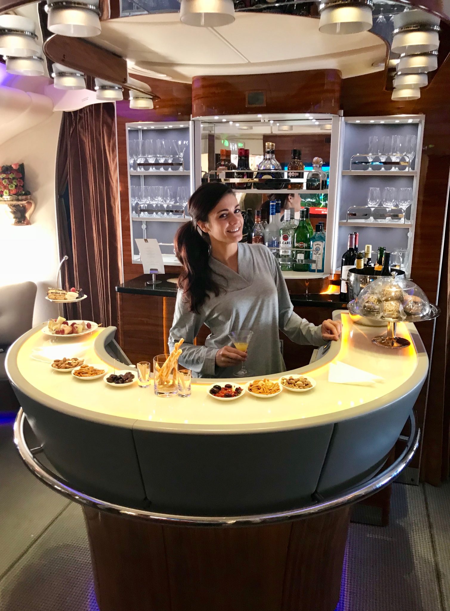 Emirates First Class A380 - Bar