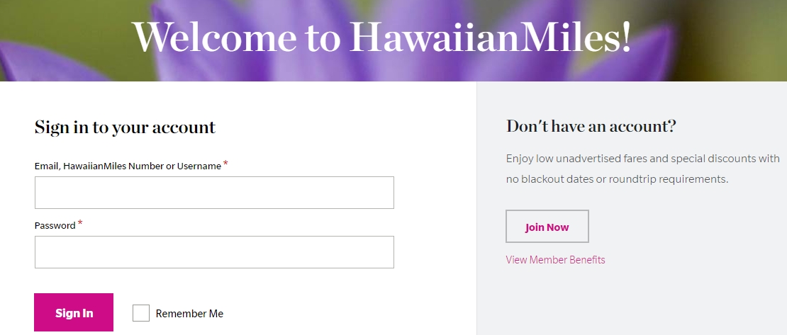 HawaiianMiles Login HawaiianMiles Login