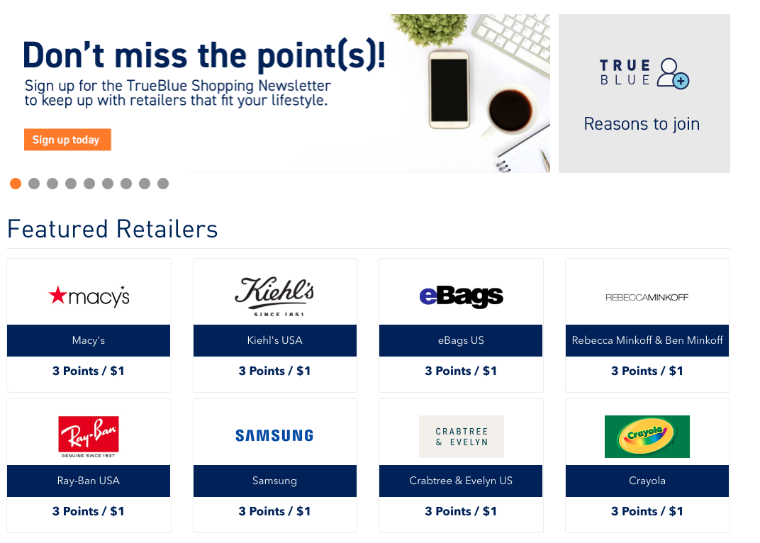 TrueBlue Shopping Offers