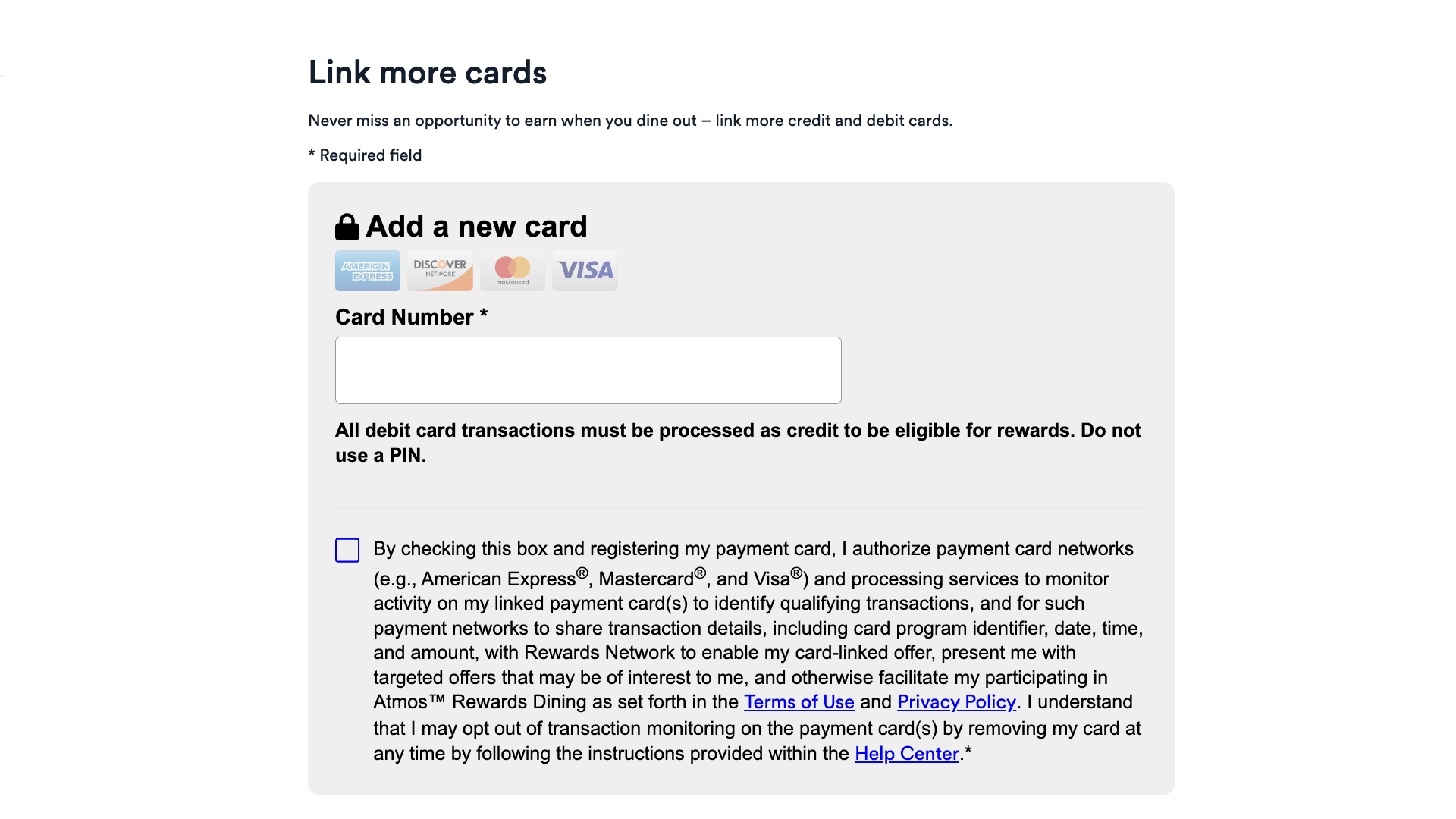 Alaska Atmos Rewards dining link card