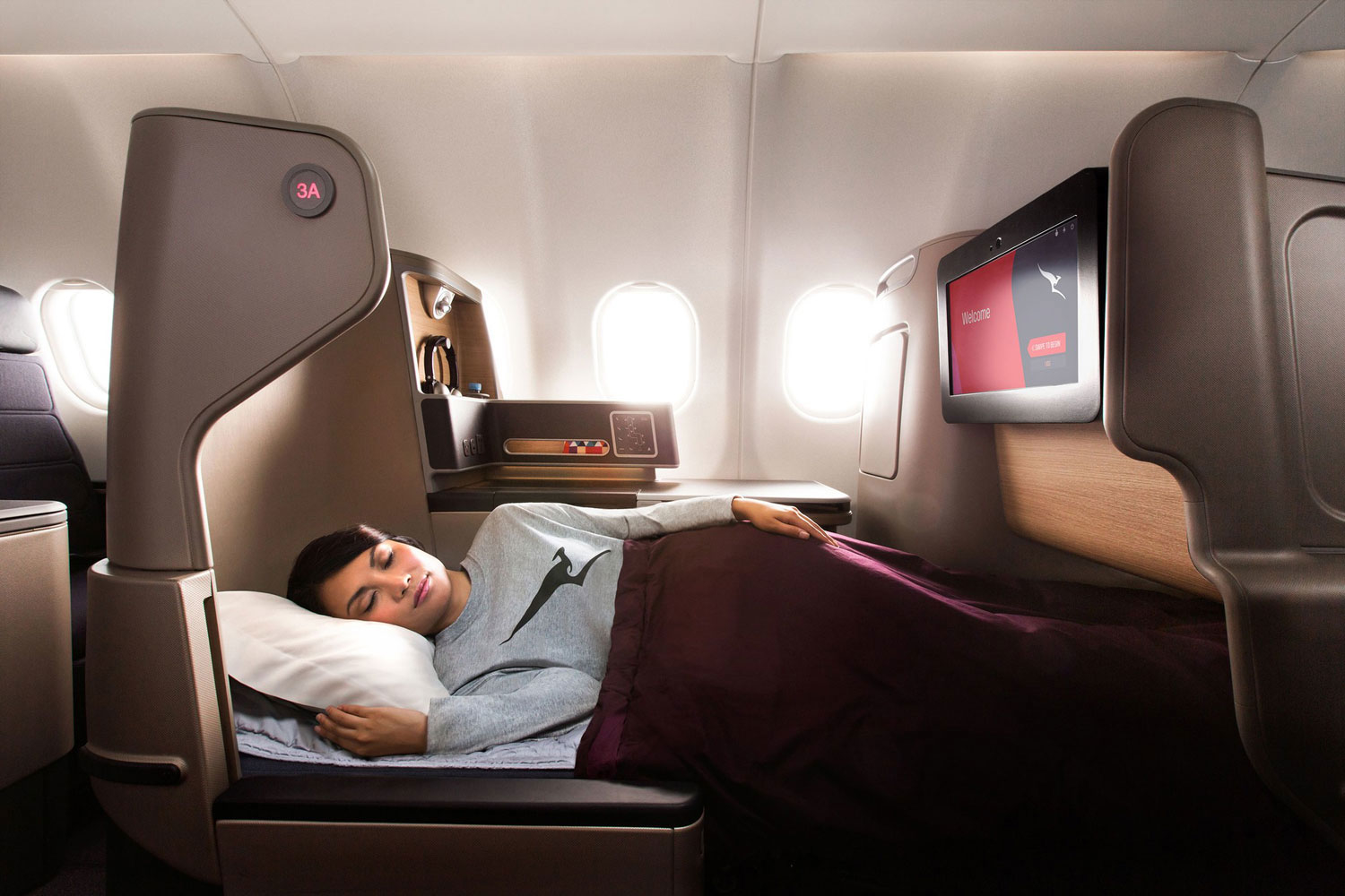 Qantas Business Class Boeing 787-9 Bed