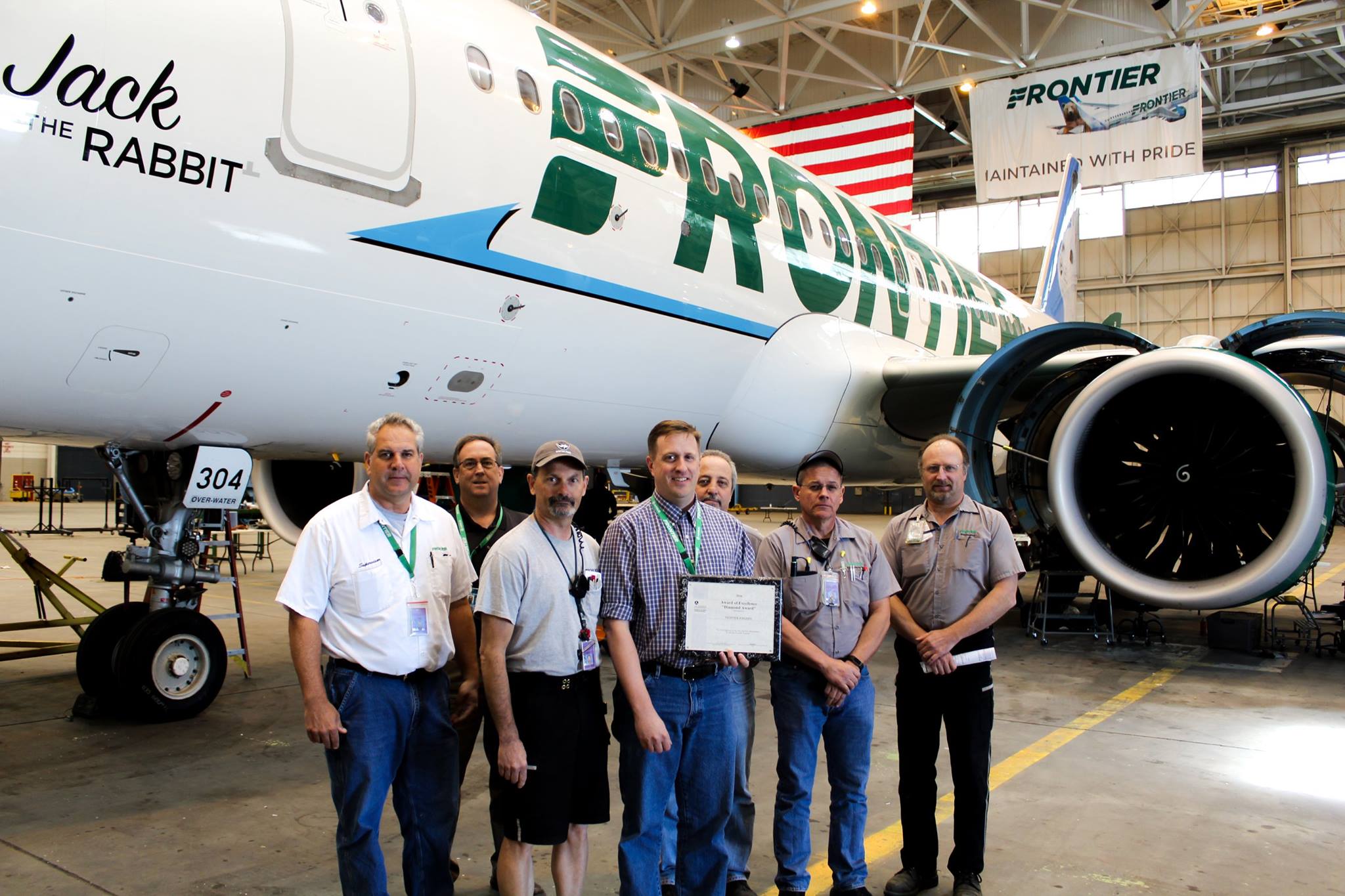 Frontier’s Technical Operations Team Receiving the FAA Diamond Award Frontier's Technical Operations Team Receiving the FAA Diamond Award