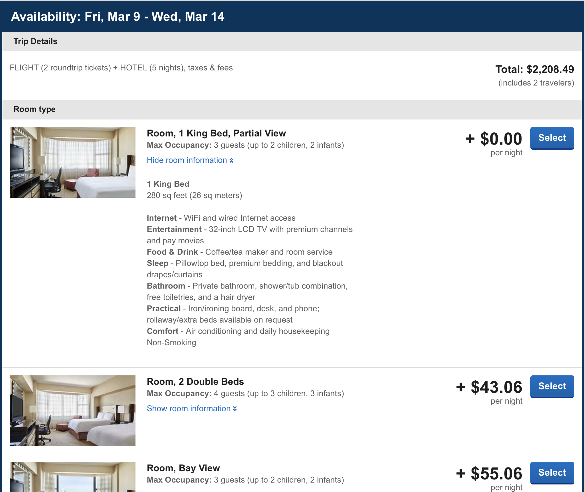Hotels.com Upgrade