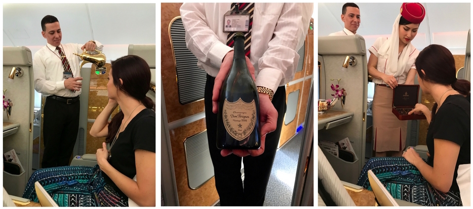 Emirates First Class A380 - Pre Flight Service
