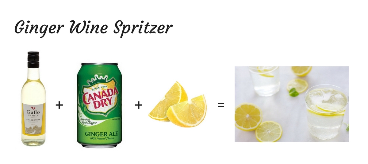 Airplane Cocktails - White Wine Spritzer
