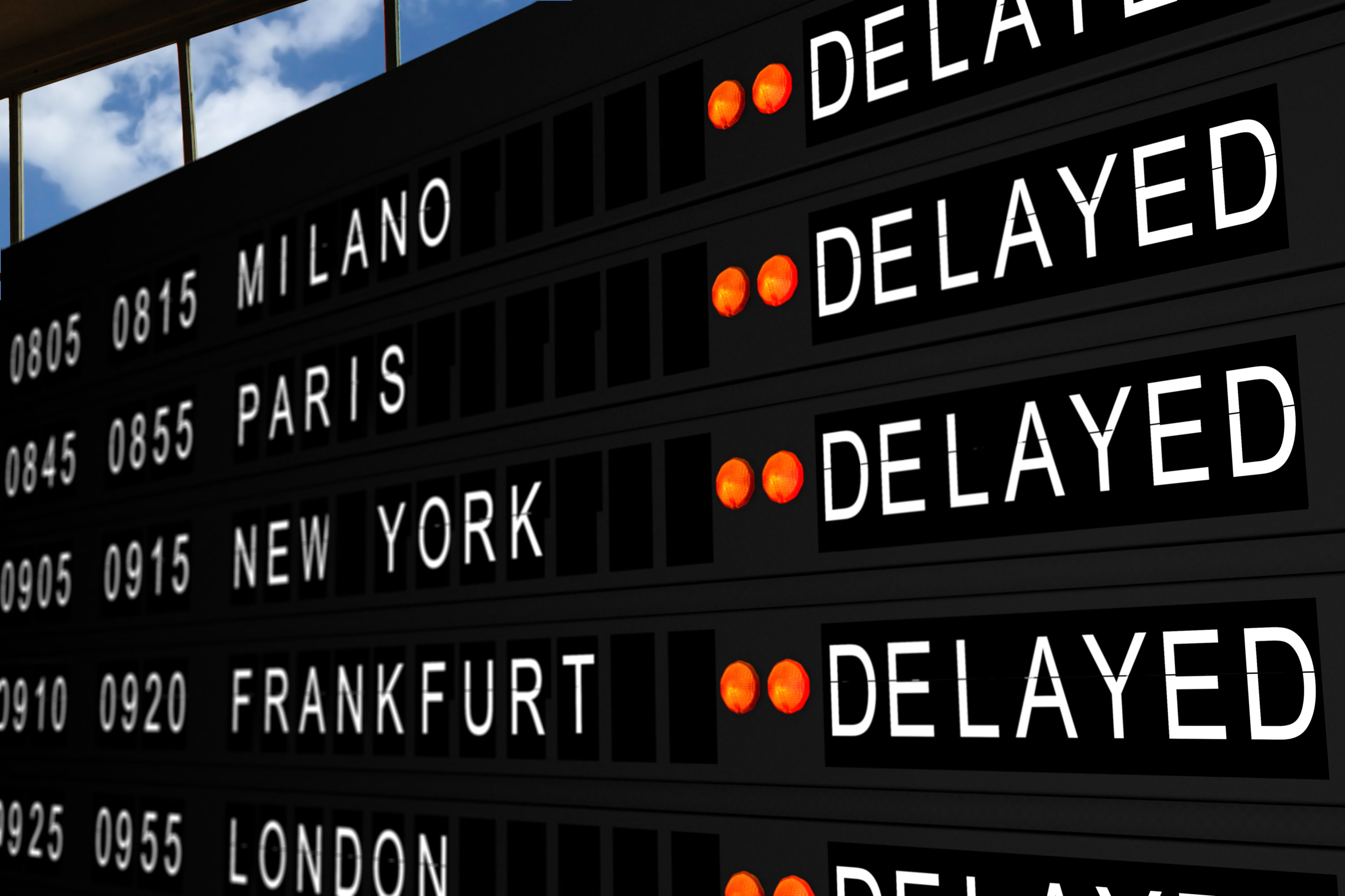 Flight delay board
