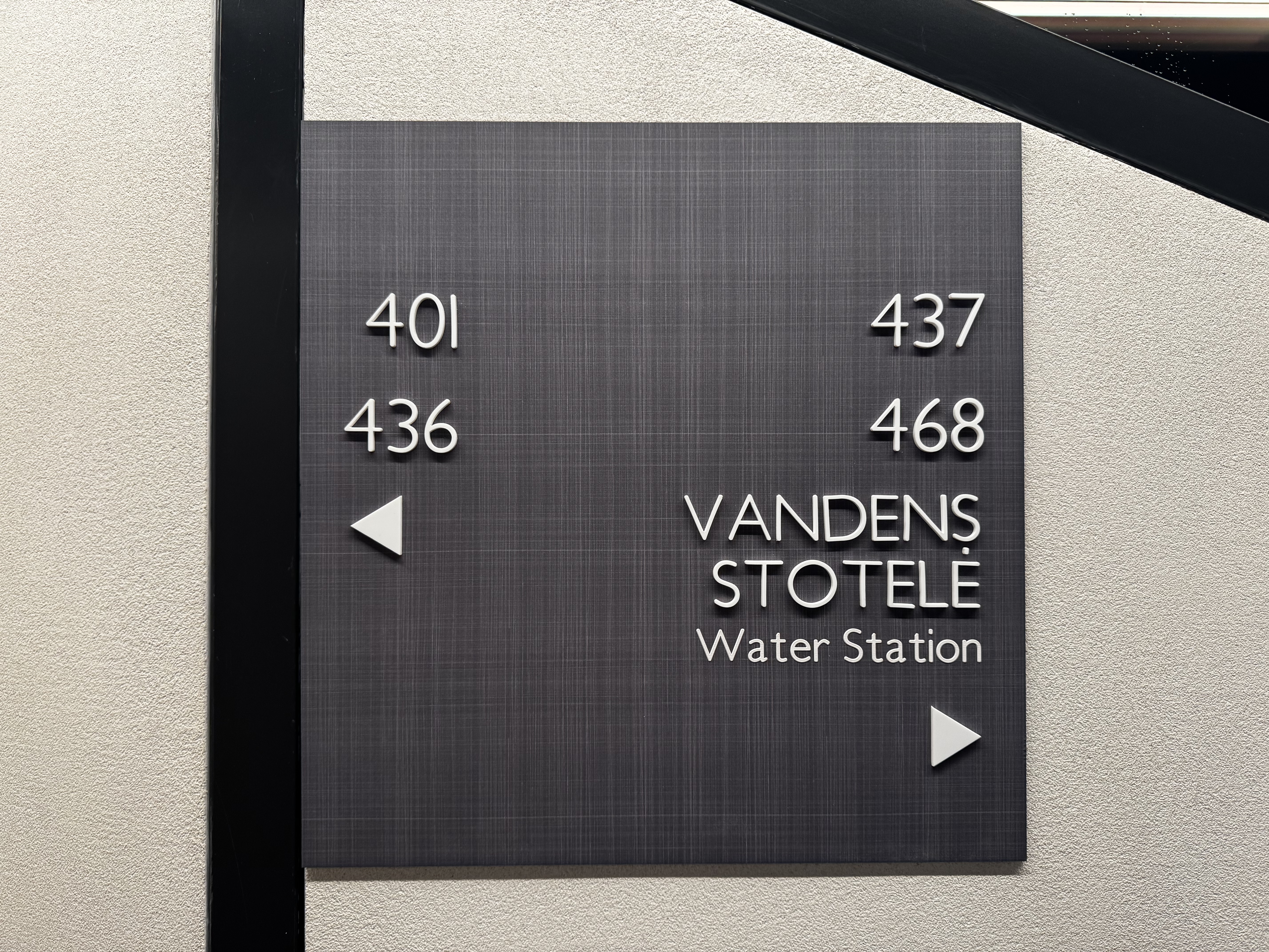 AC Hotel Vilnius hallway sign numbers