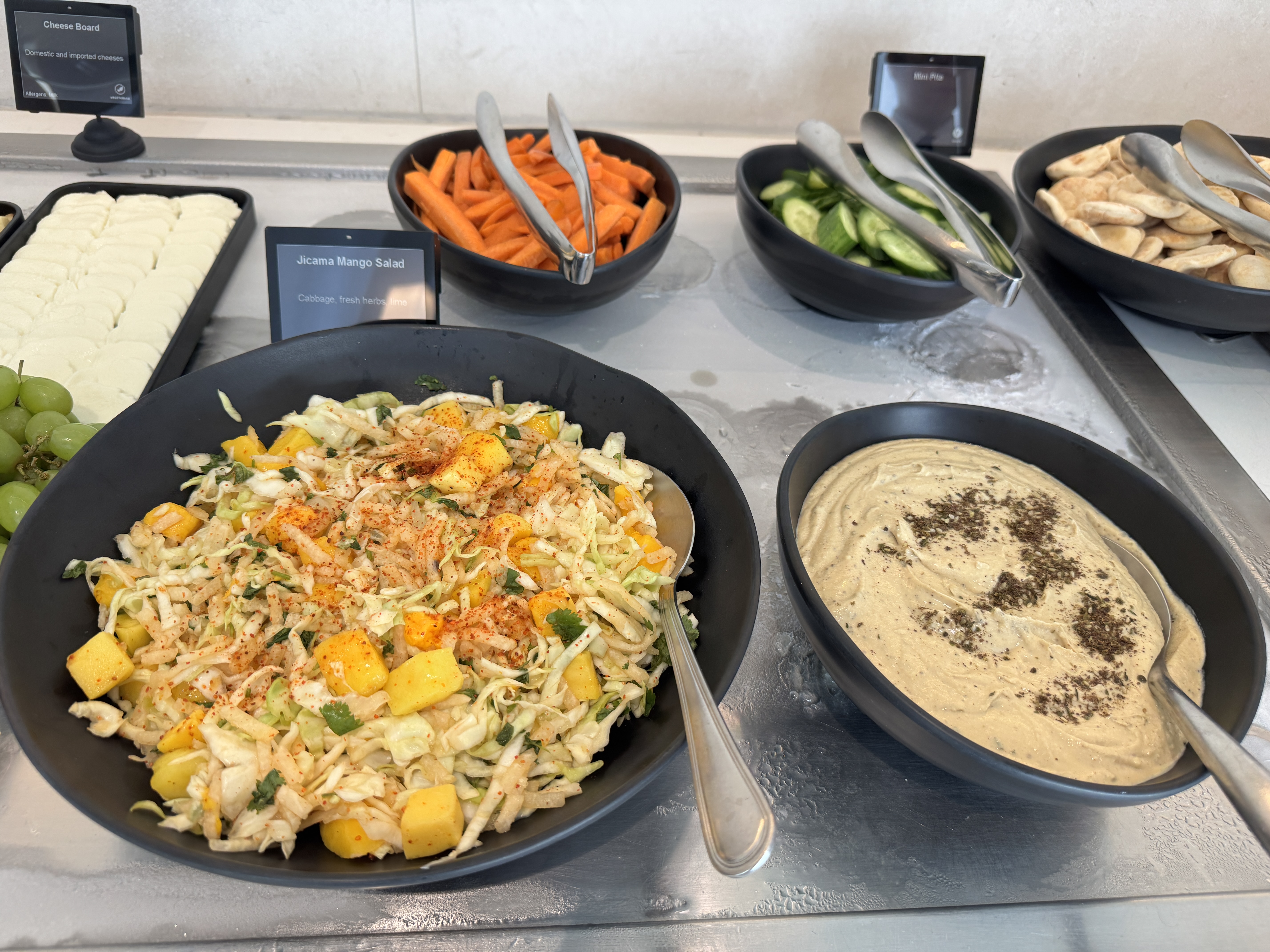 Admirals Club IAH salad dips