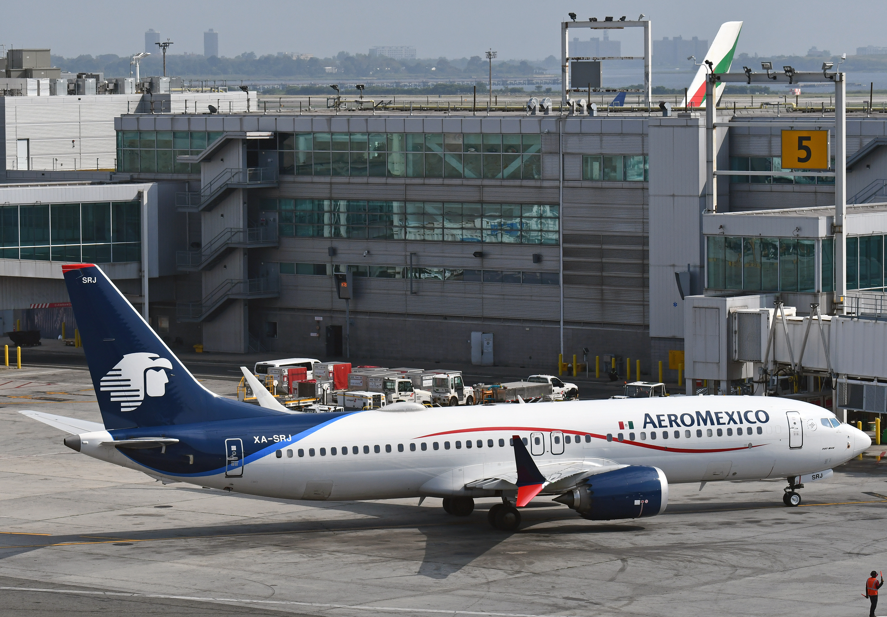 Aeromexico B737 Max 8 JFK Terminal 4 Aeromexico B737 Max 8 JFK Terminal 4