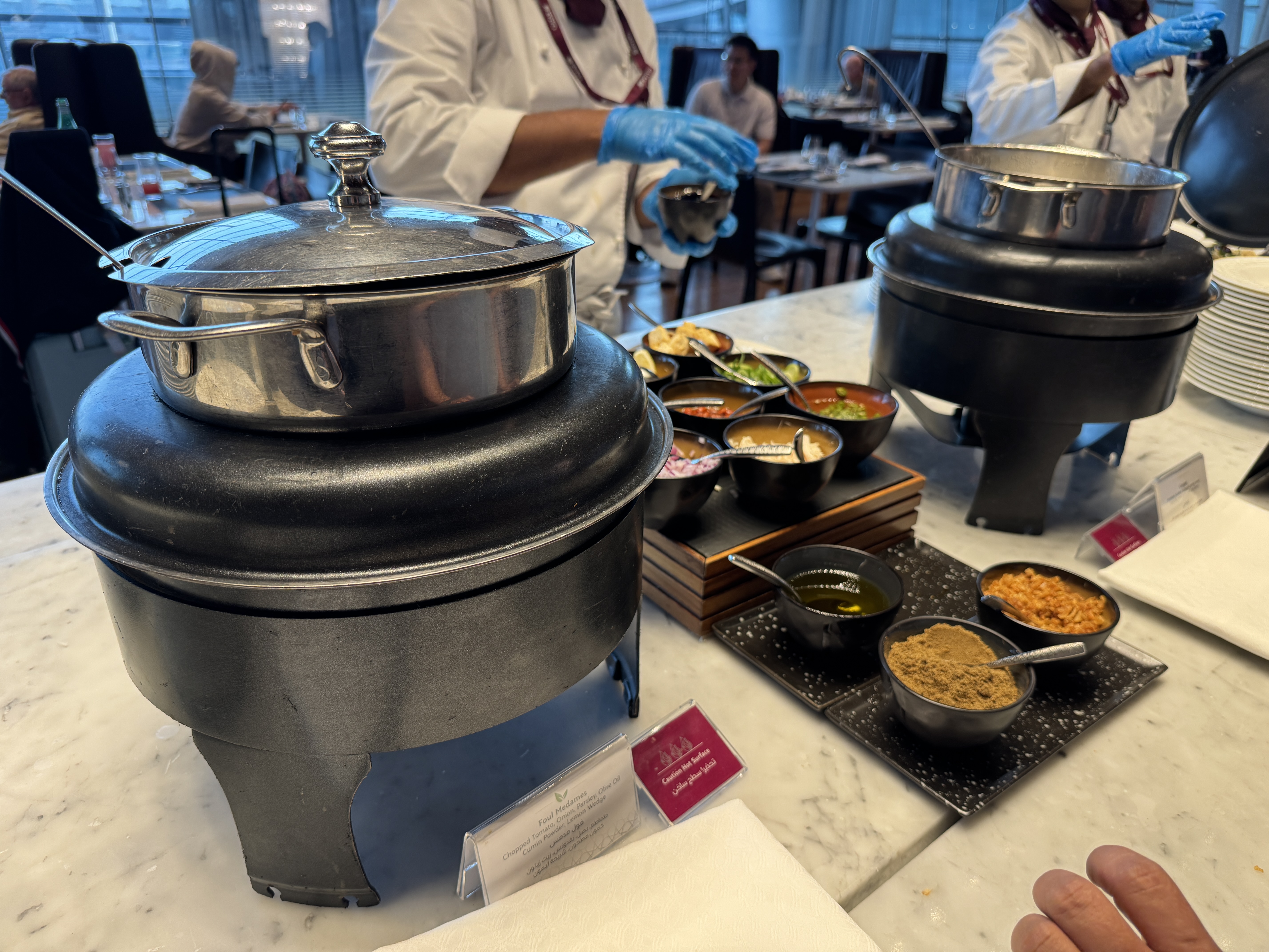 Al Mourjan Lounge DOH buffet foul