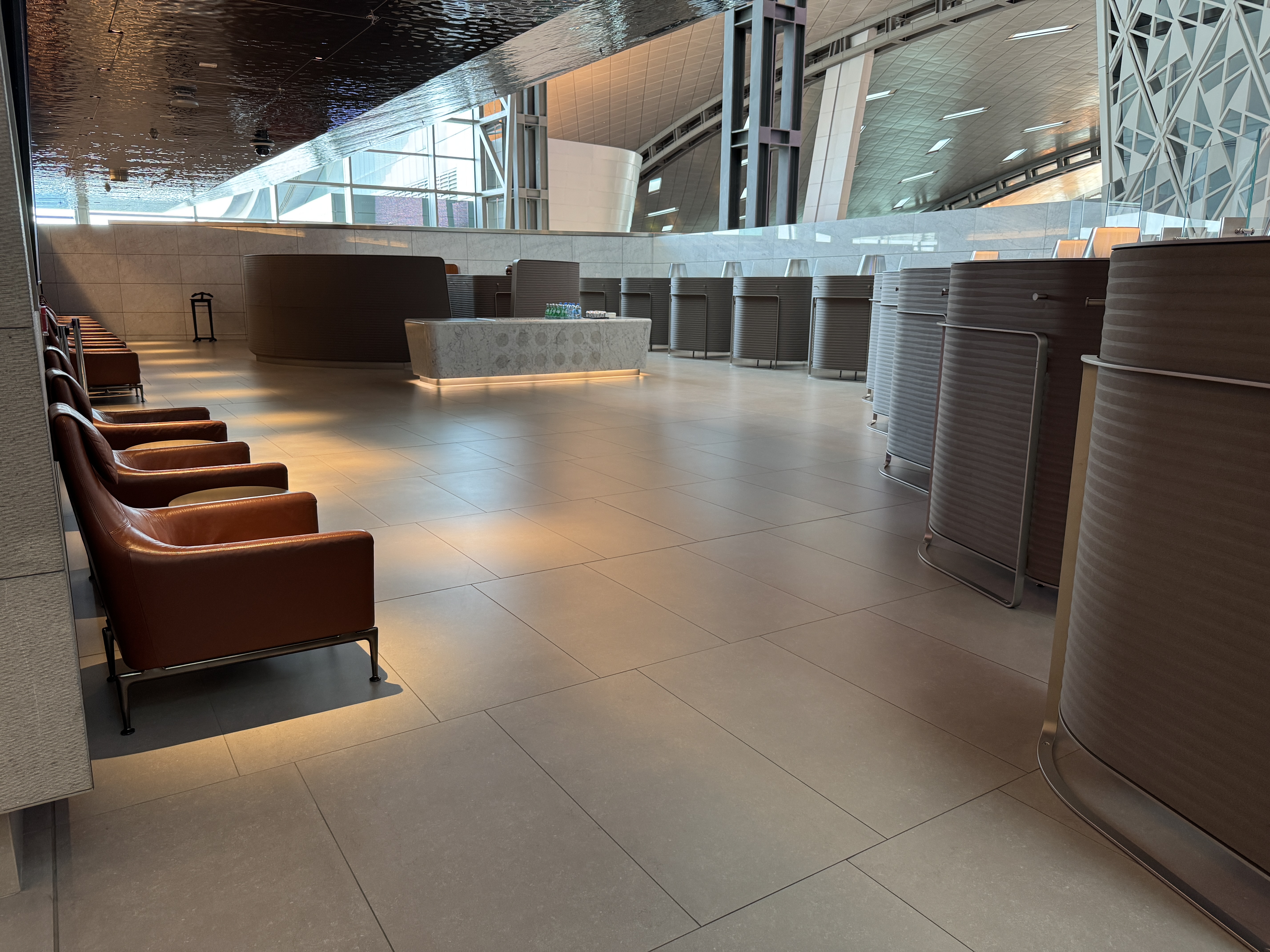 Al Mourjan Lounge DOH seating near entrance