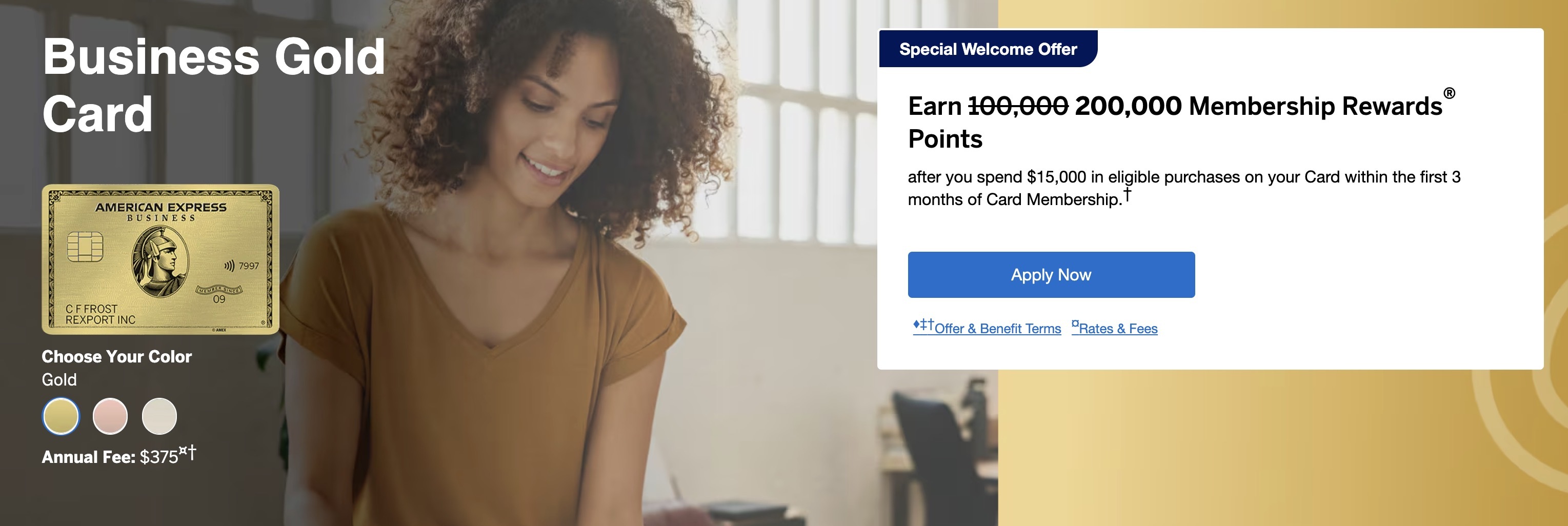 Amex Business Gold card 200k offer January 12 2026