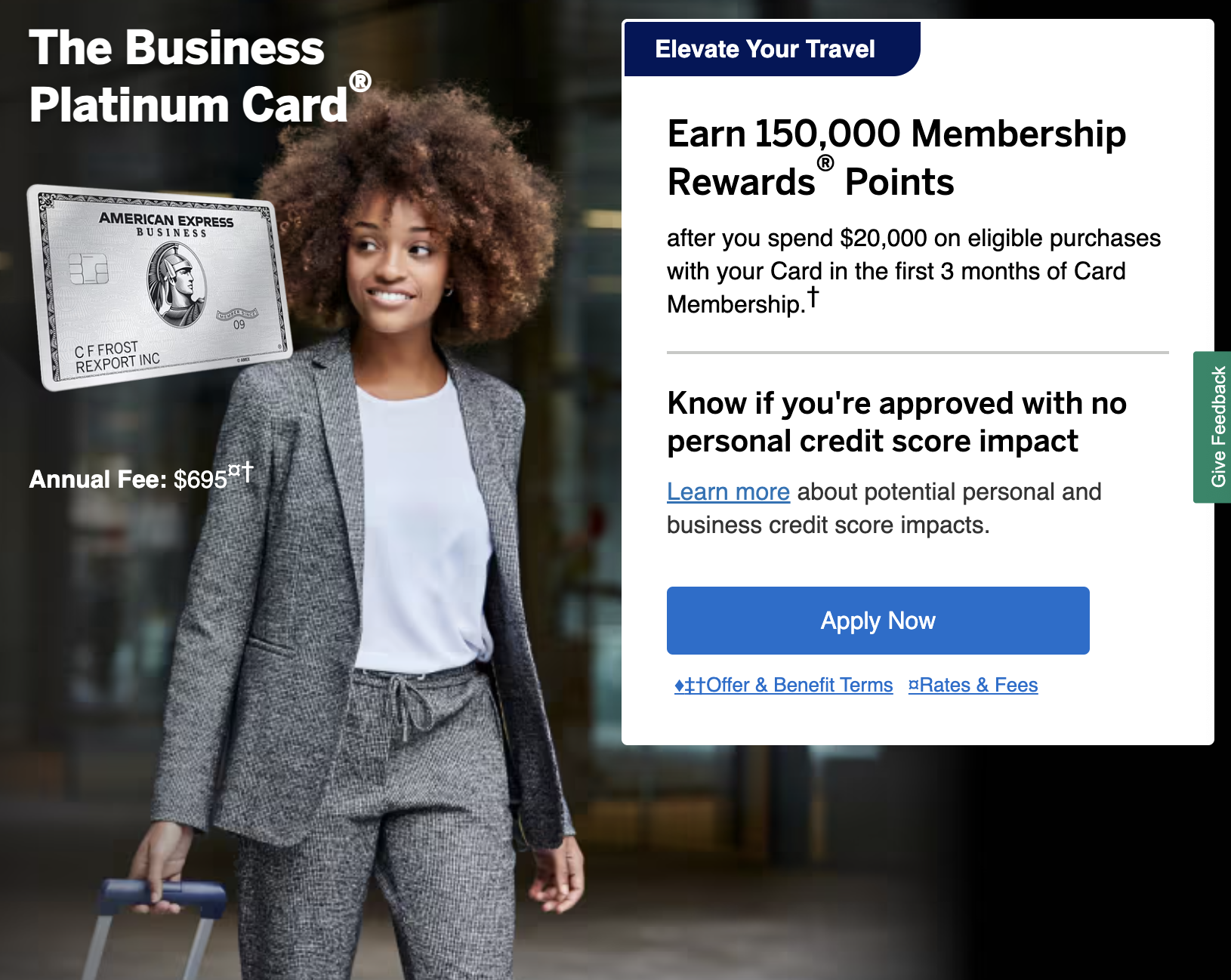 Amex Business Platinum card 150k offer Sep 1 2025