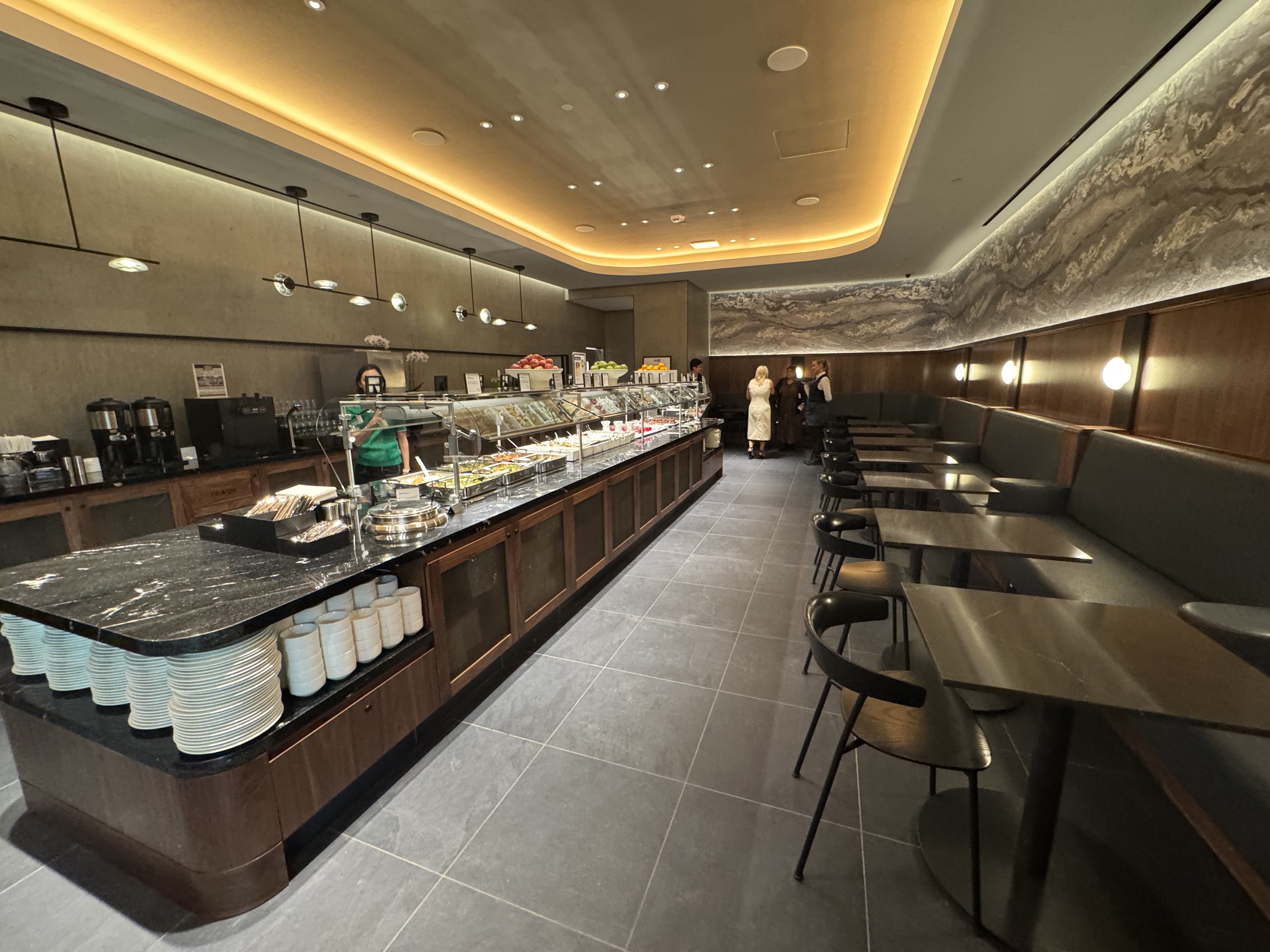 Amex Centurion Lounge SLC Buffet Seating