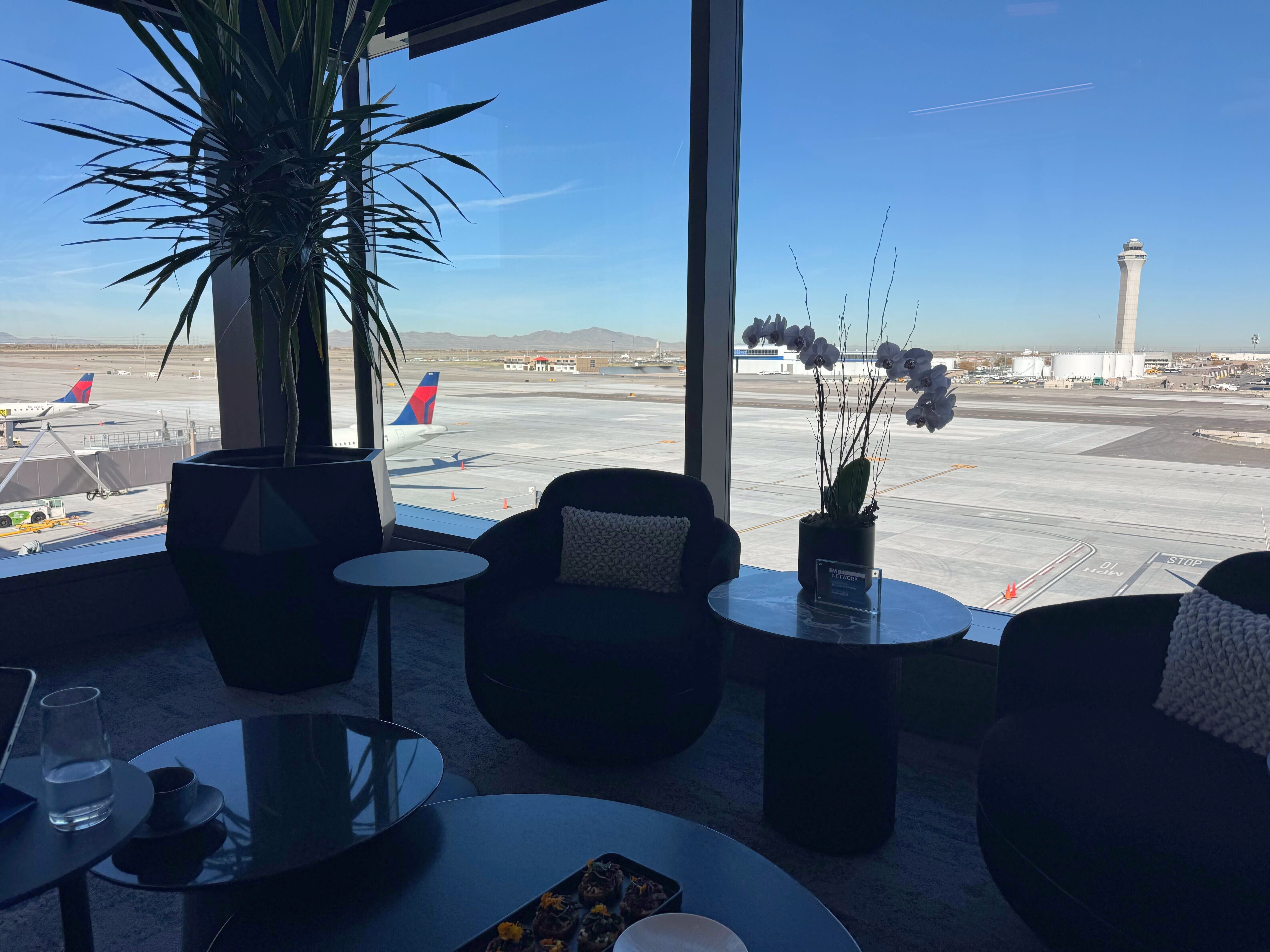Amex Centurion Lounge SLC Centurion Area window seating