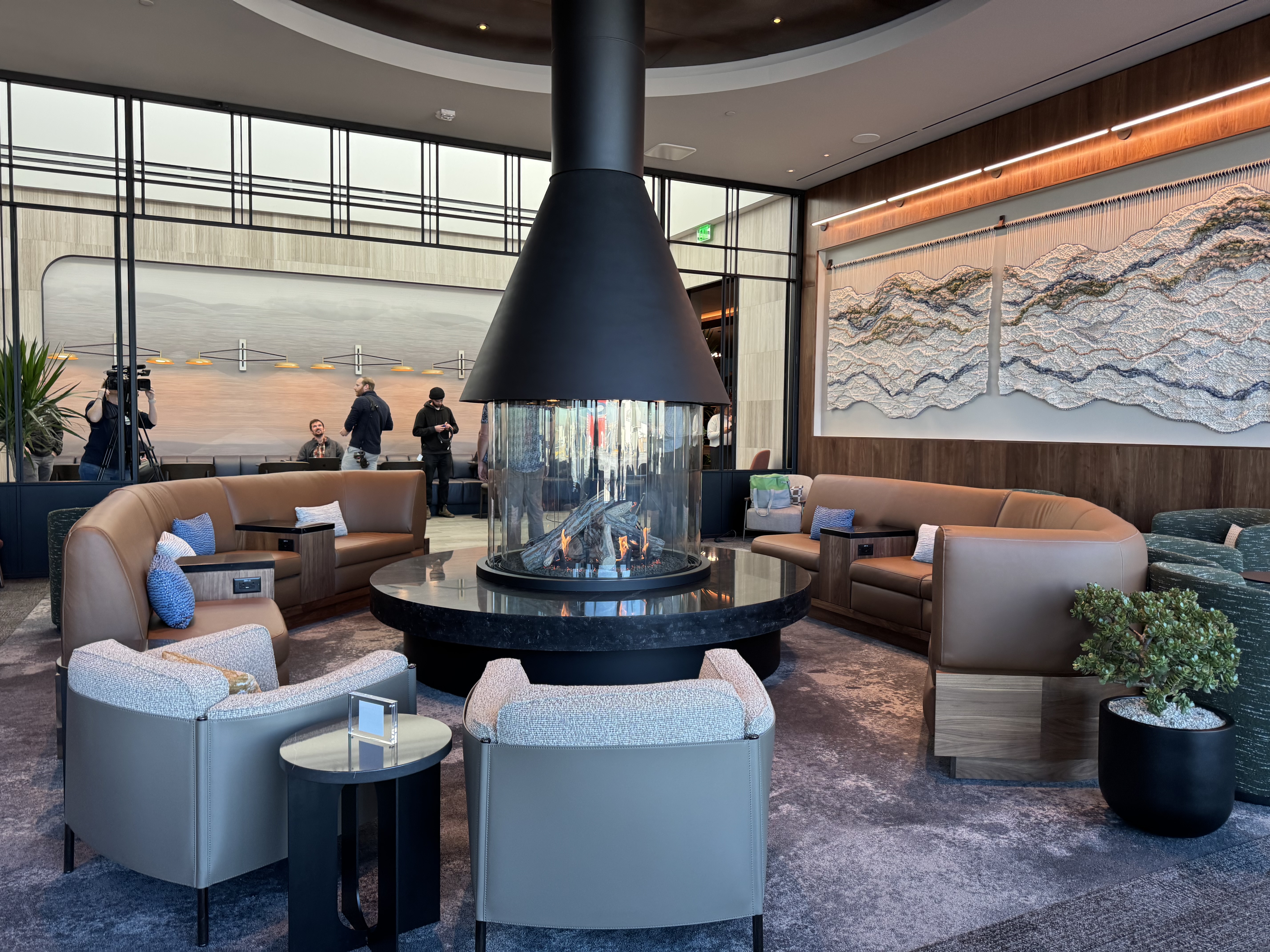 Amex Centurion Lounge SLC Fire pit Amex Centurion Lounge SLC Fire pit