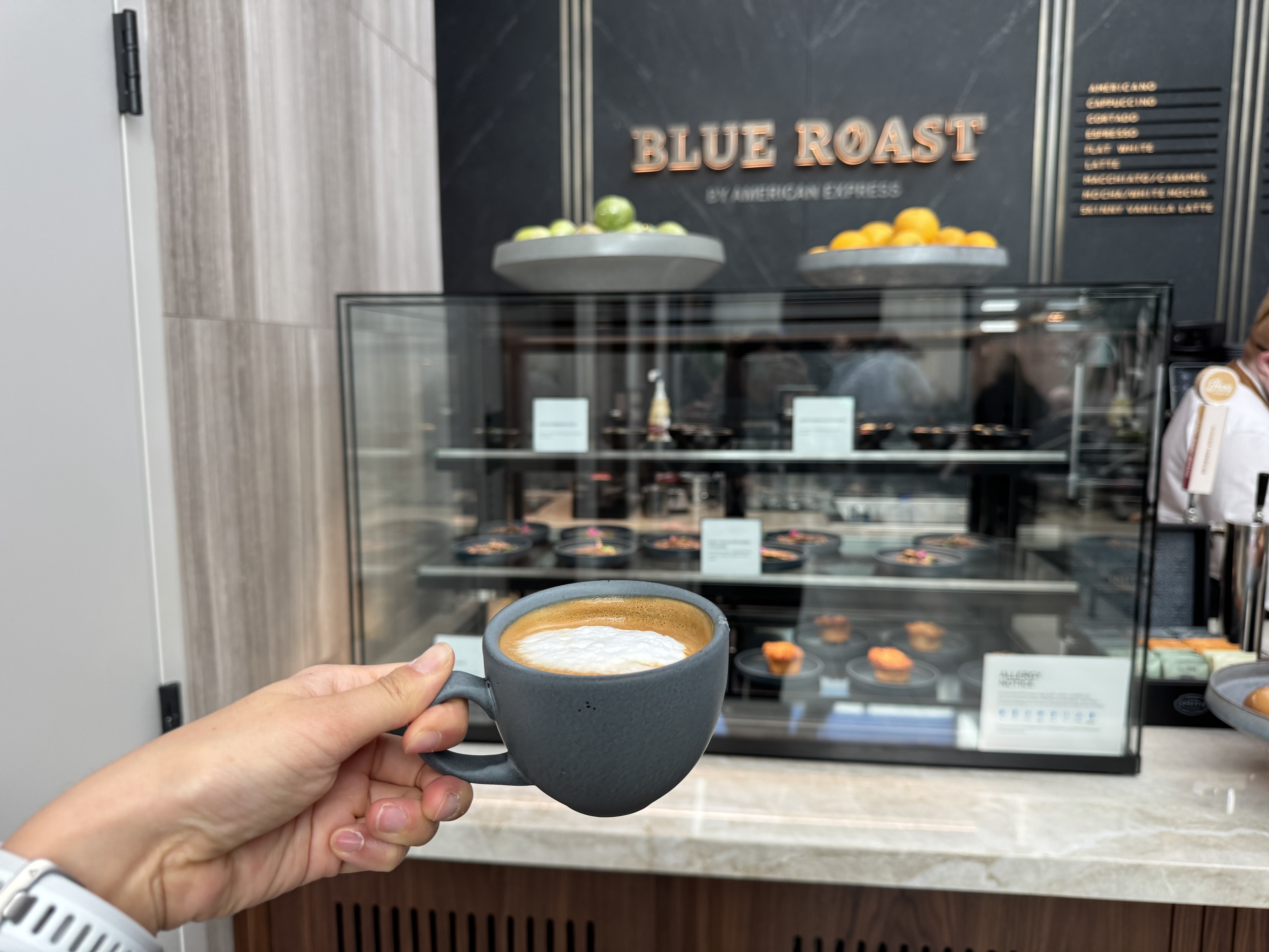 Amex Centurion Lounge SLC Made to Order Capuccino