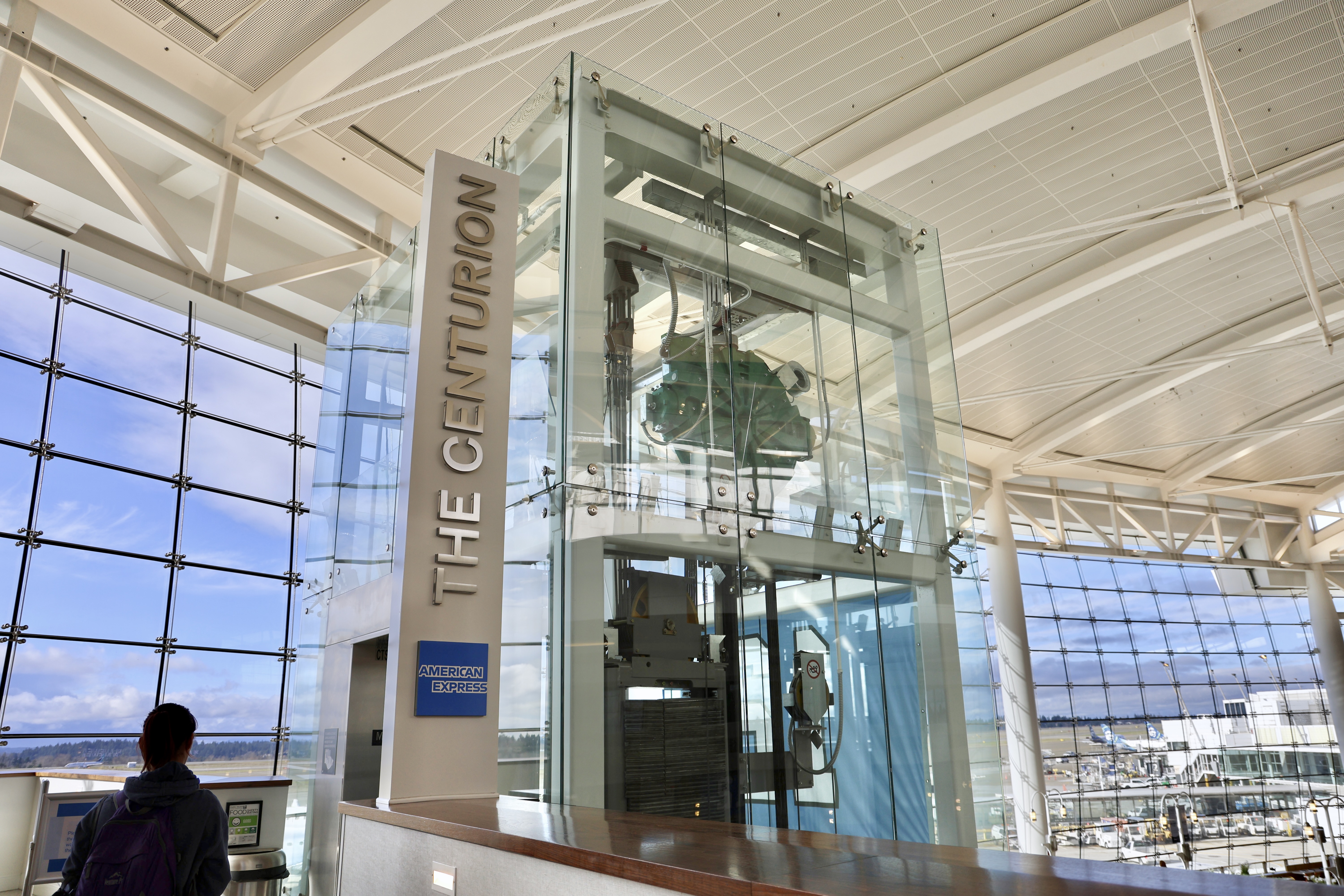 Amex Centurion Lounge Seattle Elevator With Branding