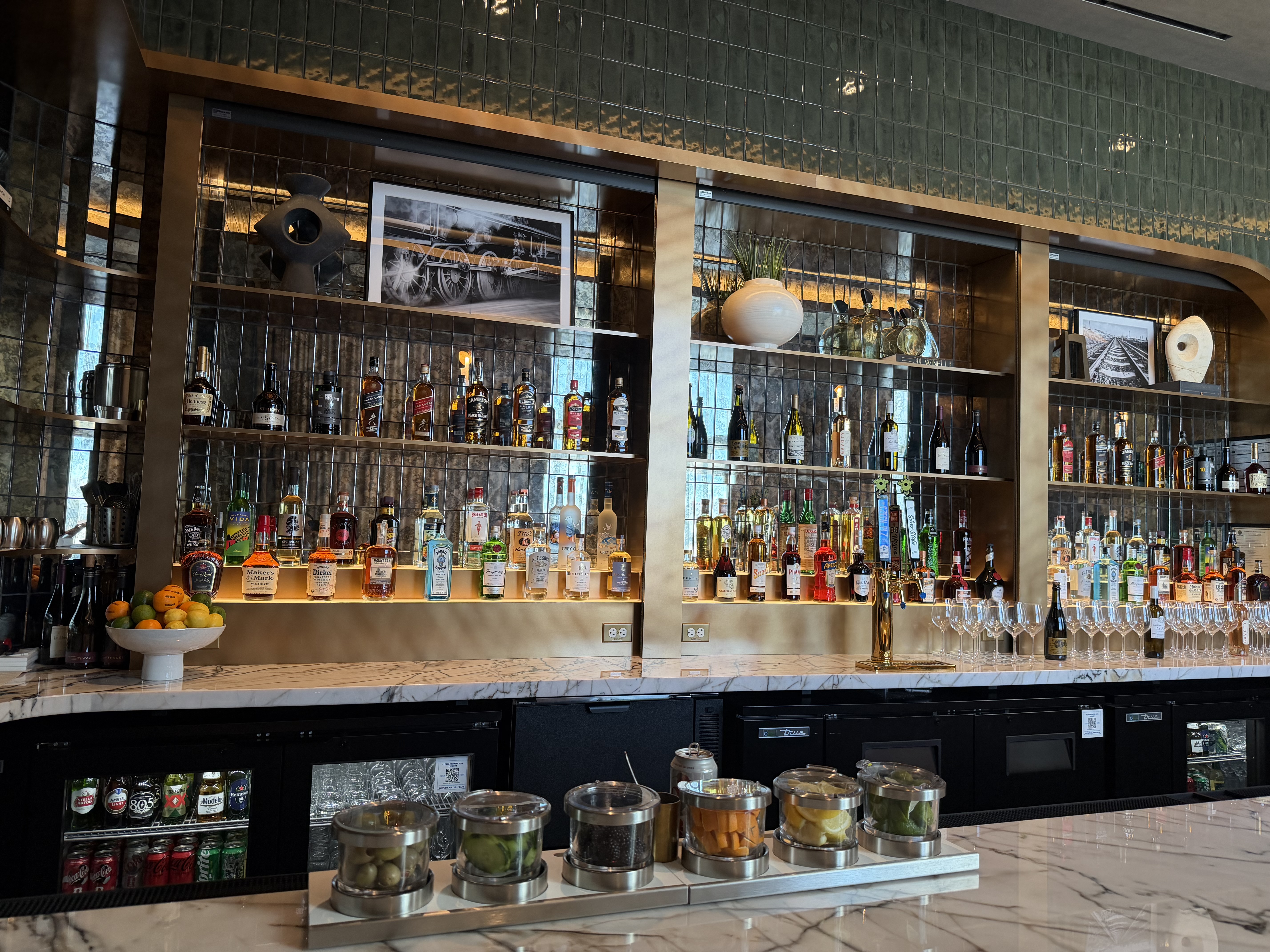 Amex Sidecar Lounge LAS LIquor Selection