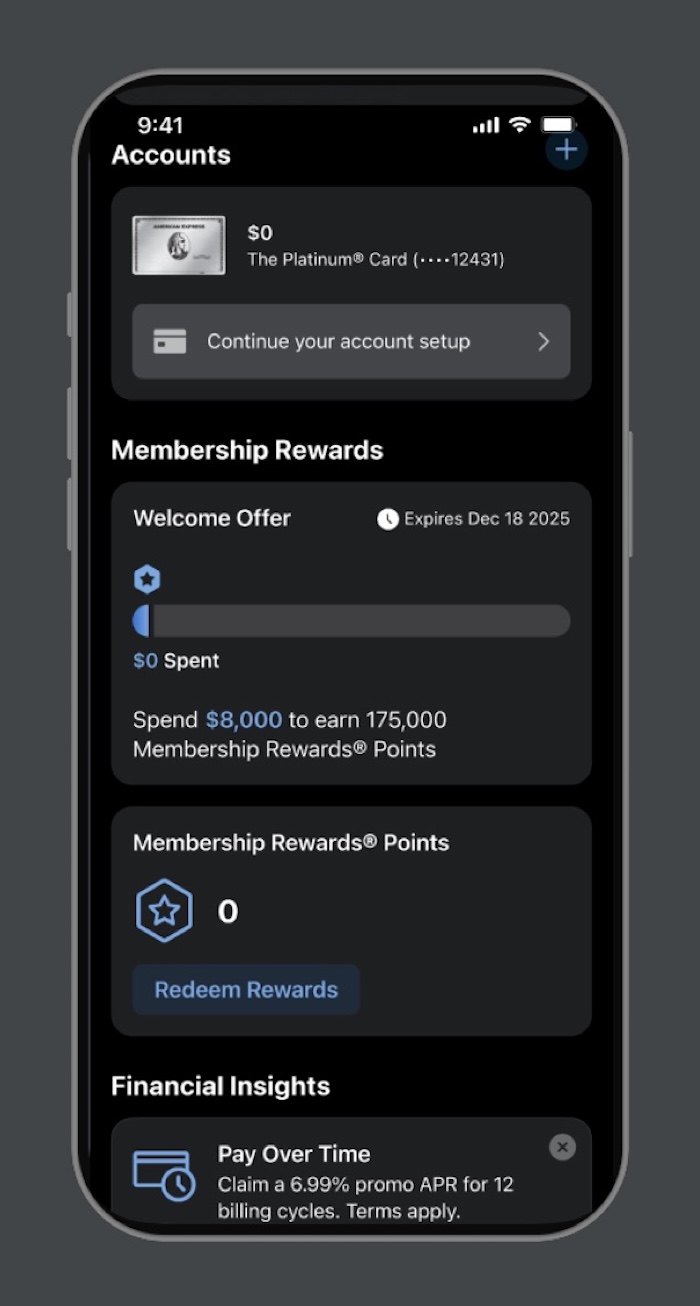 Amex mobile app welcome bonus tracker Amex mobile app welcome bonus tracker