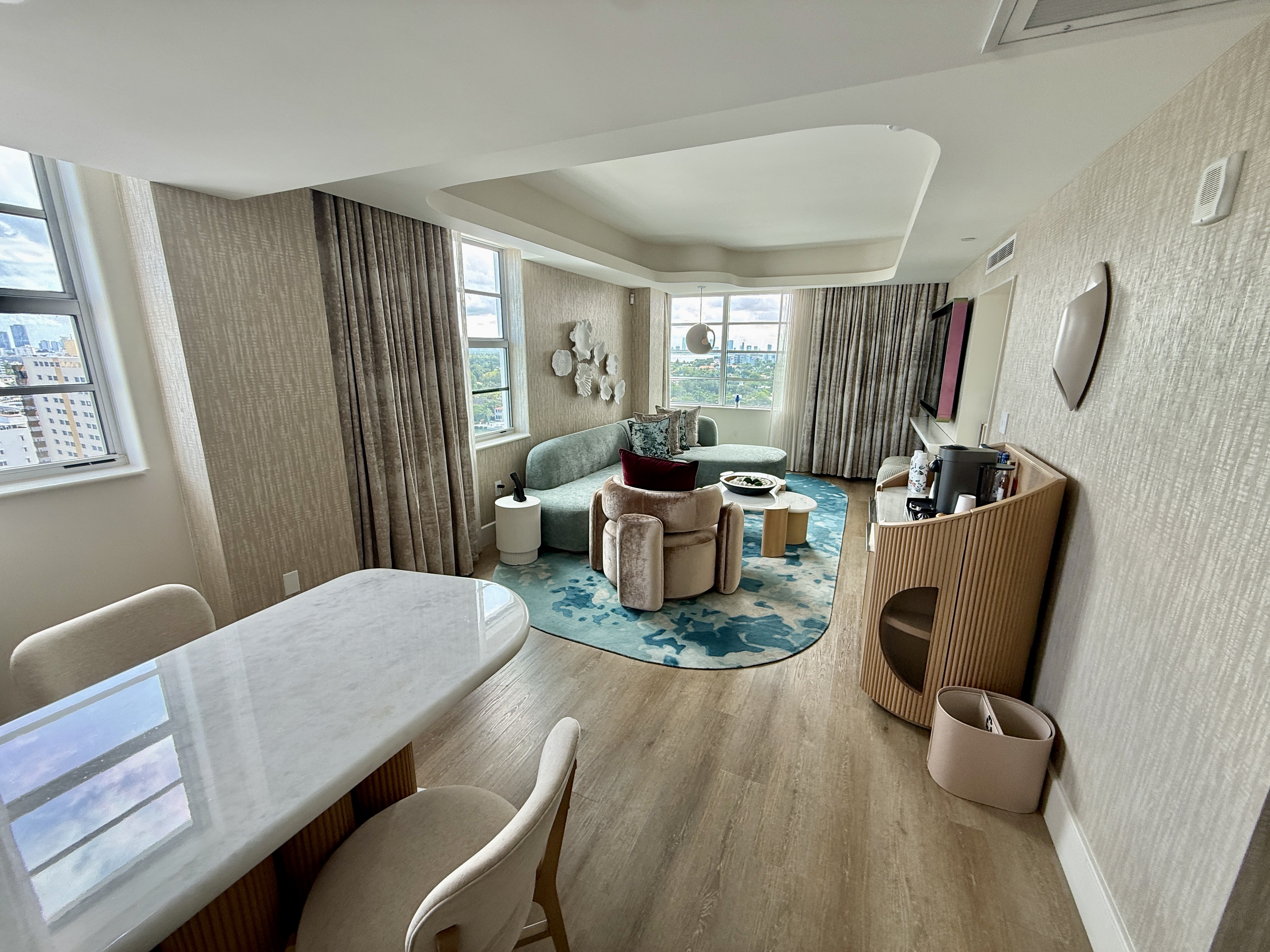 Andaz Miami Beach Resort Skyline View Suite Living Room Overview Andaz Miami Beach Resort Skyline View Suite Living Room Overview