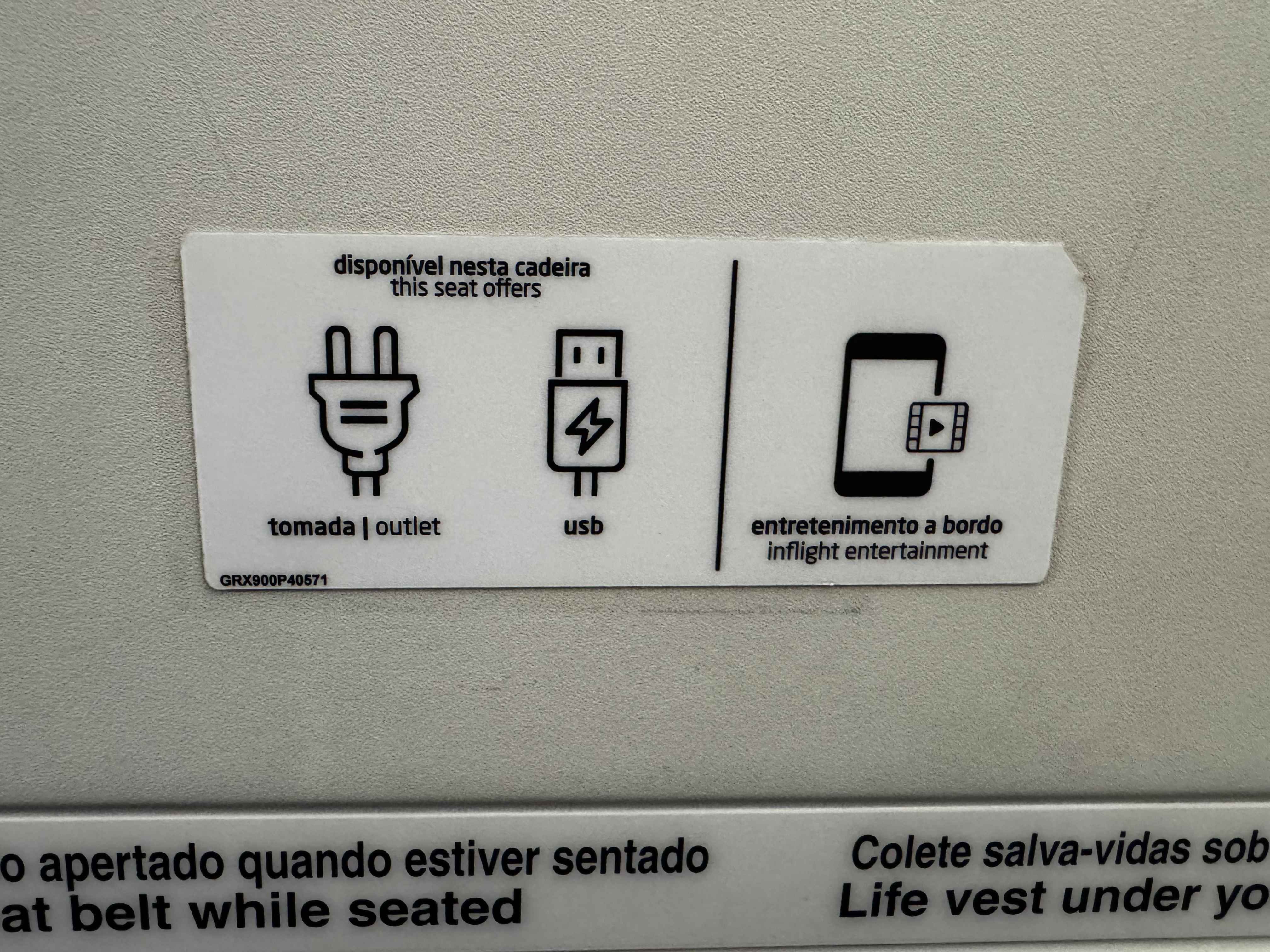 Azores Airlines A321 entertainment signs