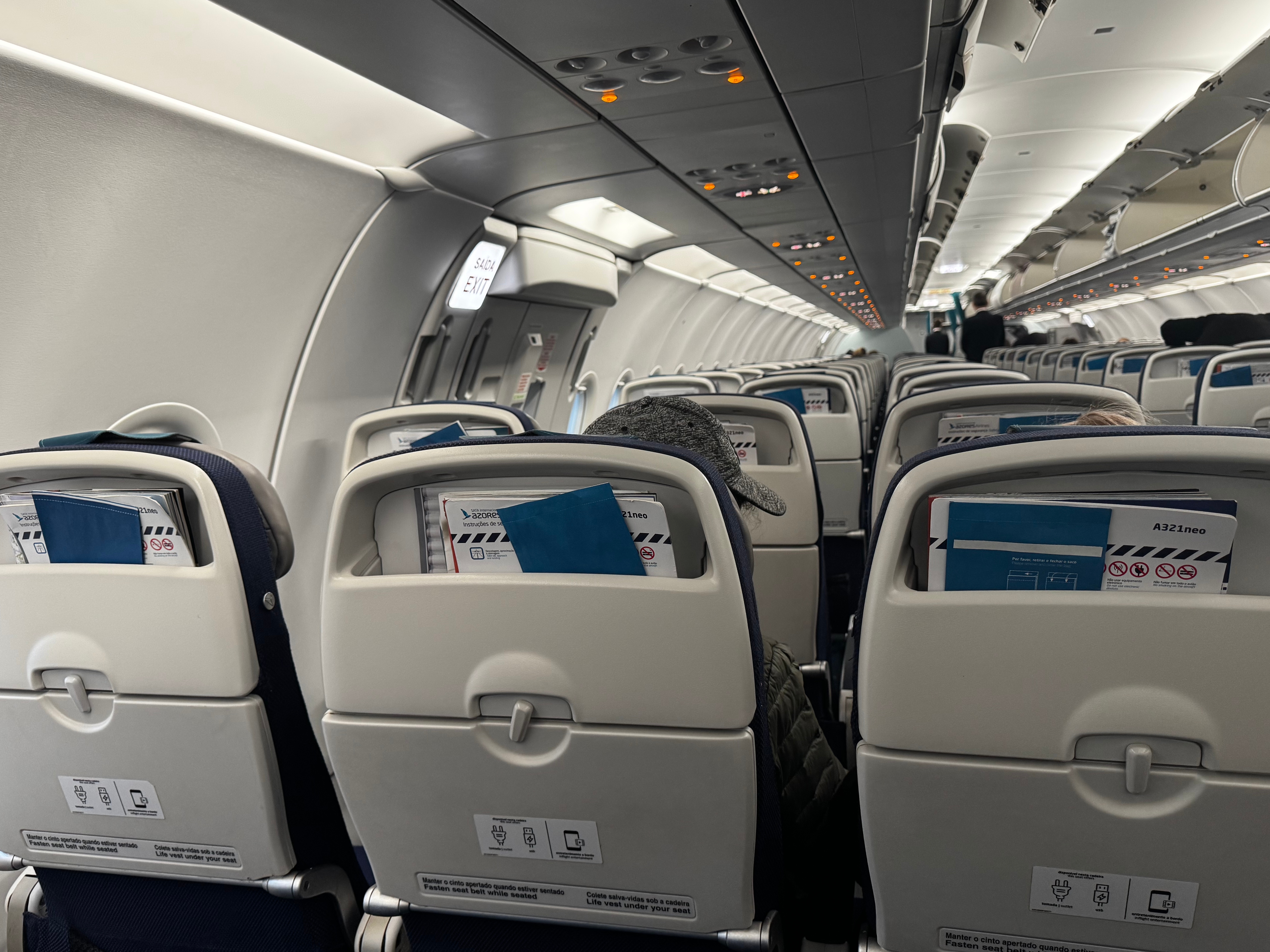 Azores Airlines A321 view from seat