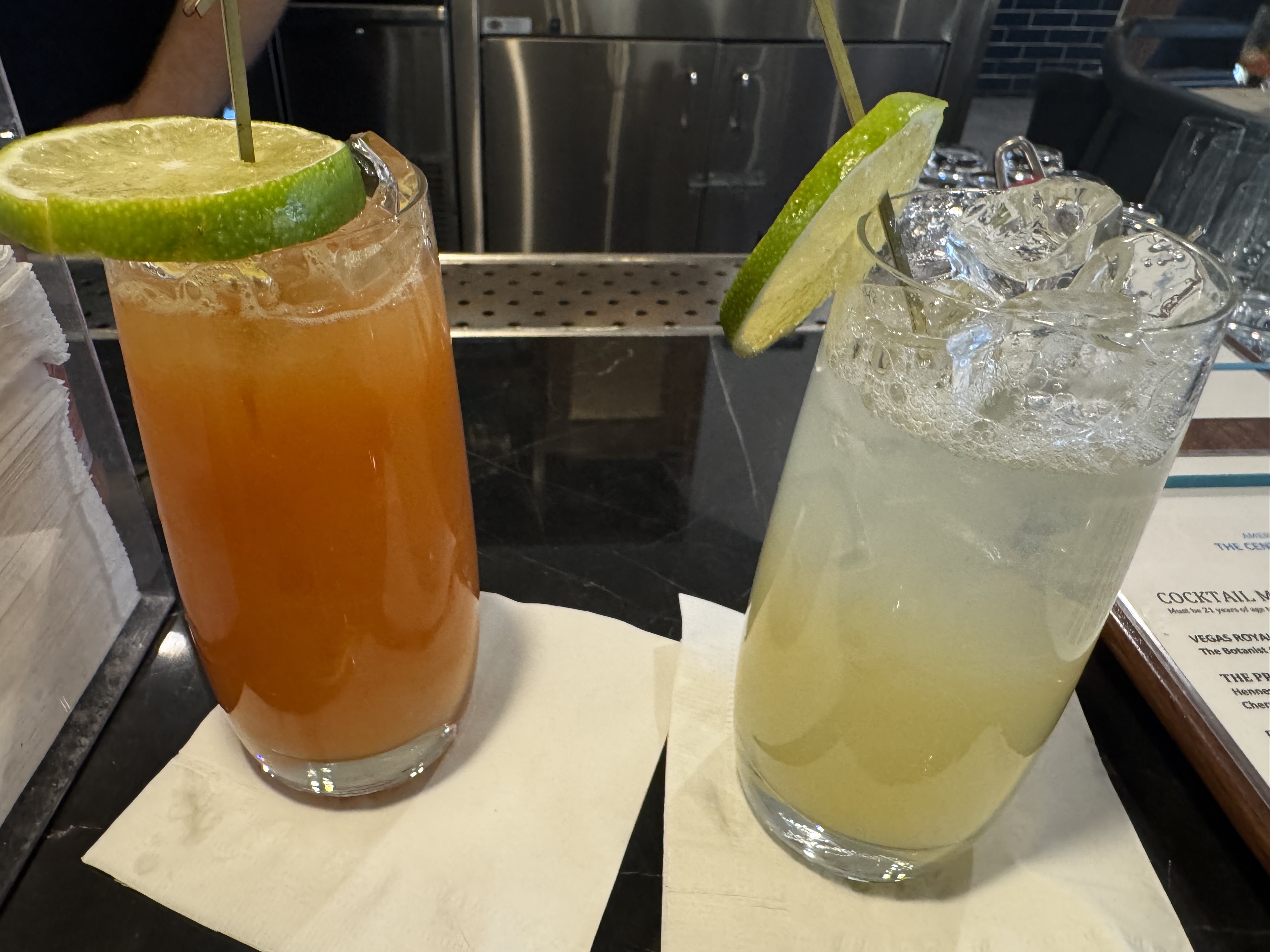 Centurion Lounge Las Vegas bar drinks Centurion Lounge Las Vegas bar drinks