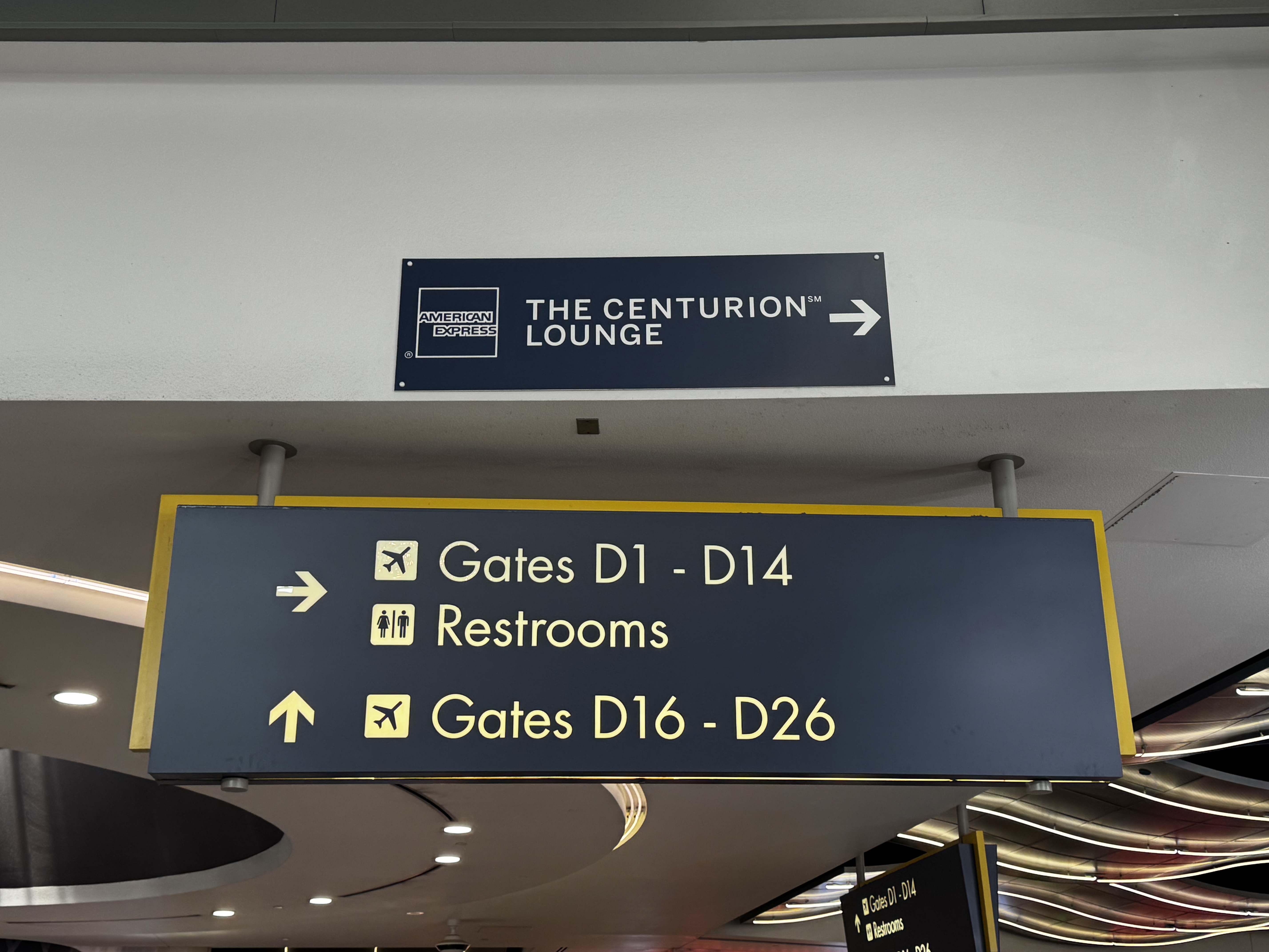 Centurion Lounge Las Vegas directional sign Centurion Lounge Las Vegas directional sign