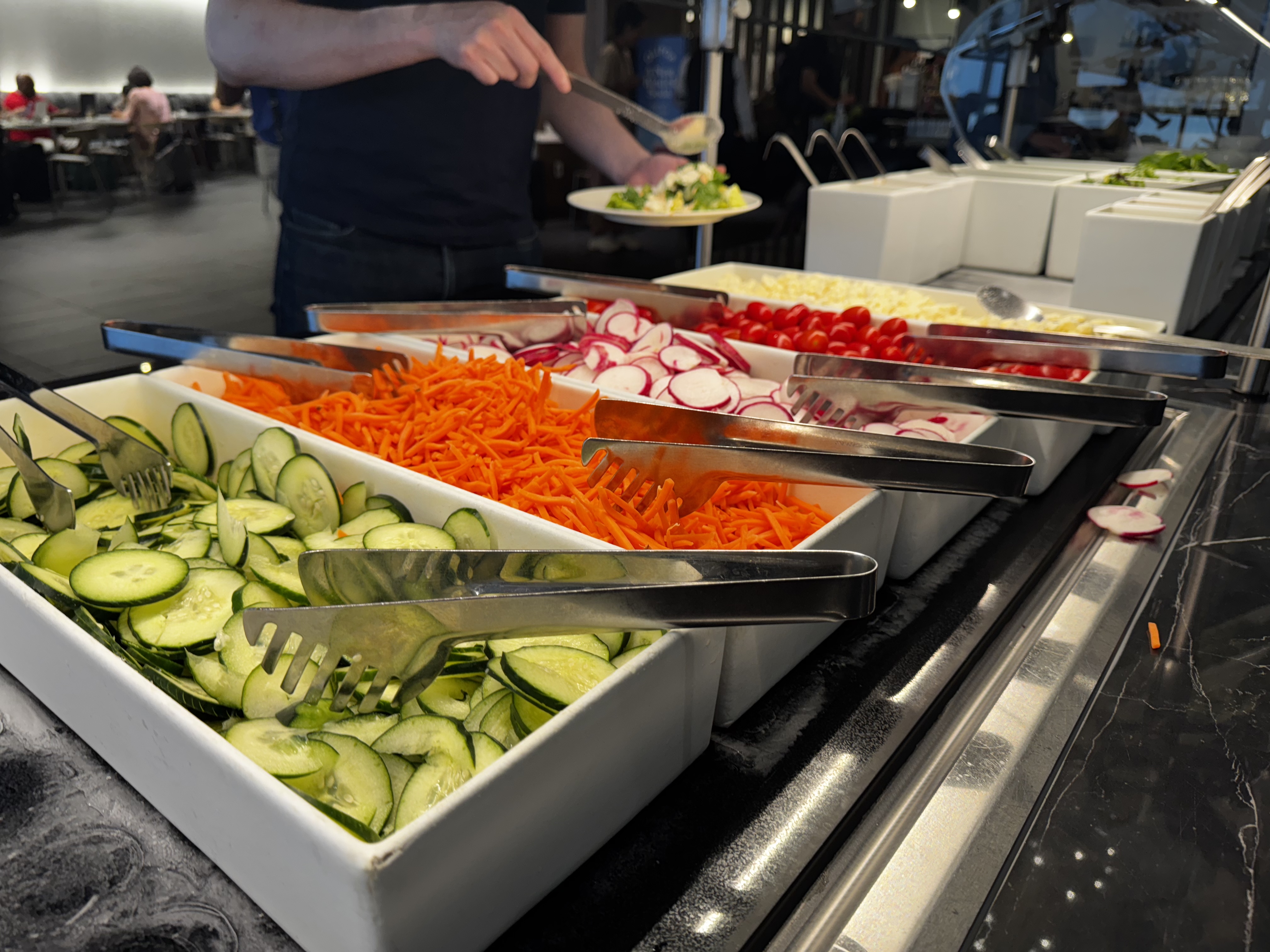 Centurion Lounge Las Vegas salad bar Centurion Lounge Las Vegas salad bar