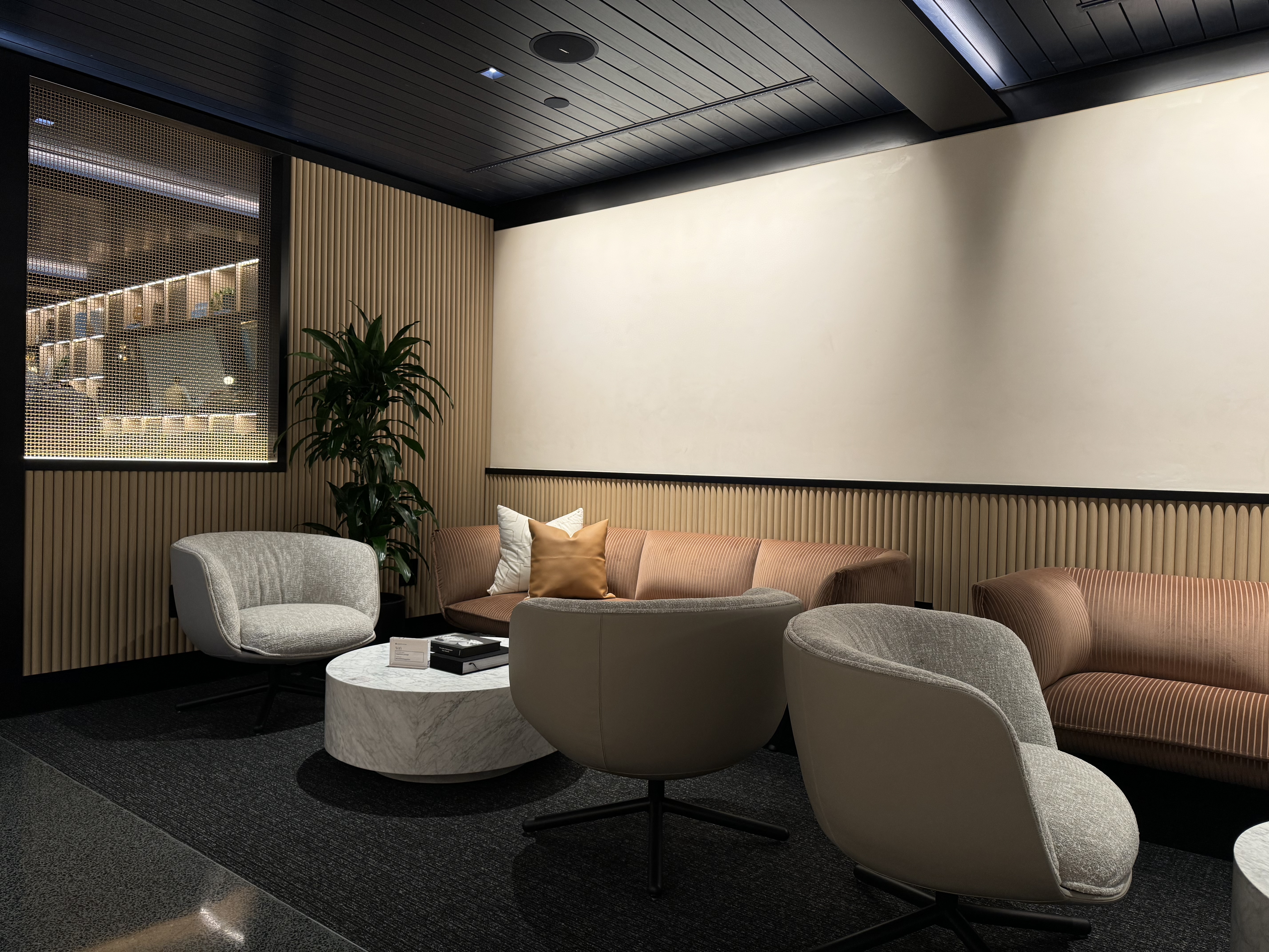 Chase Sapphire Lounge San Diego small seating area Chase Sapphire Lounge San Diego small seating area