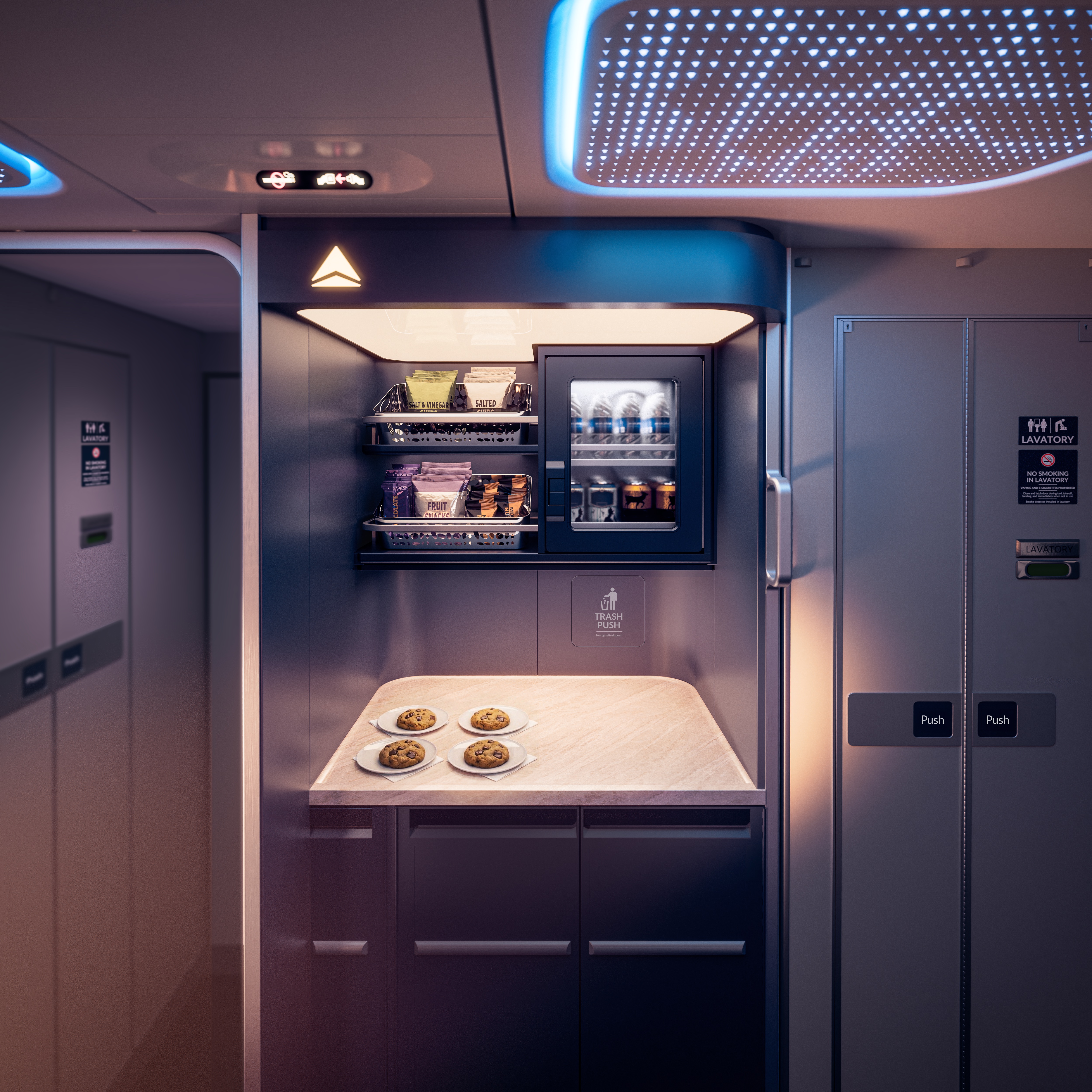 Delta One Suites Snack Bar A330 Delta One Suites Snack Bar A330