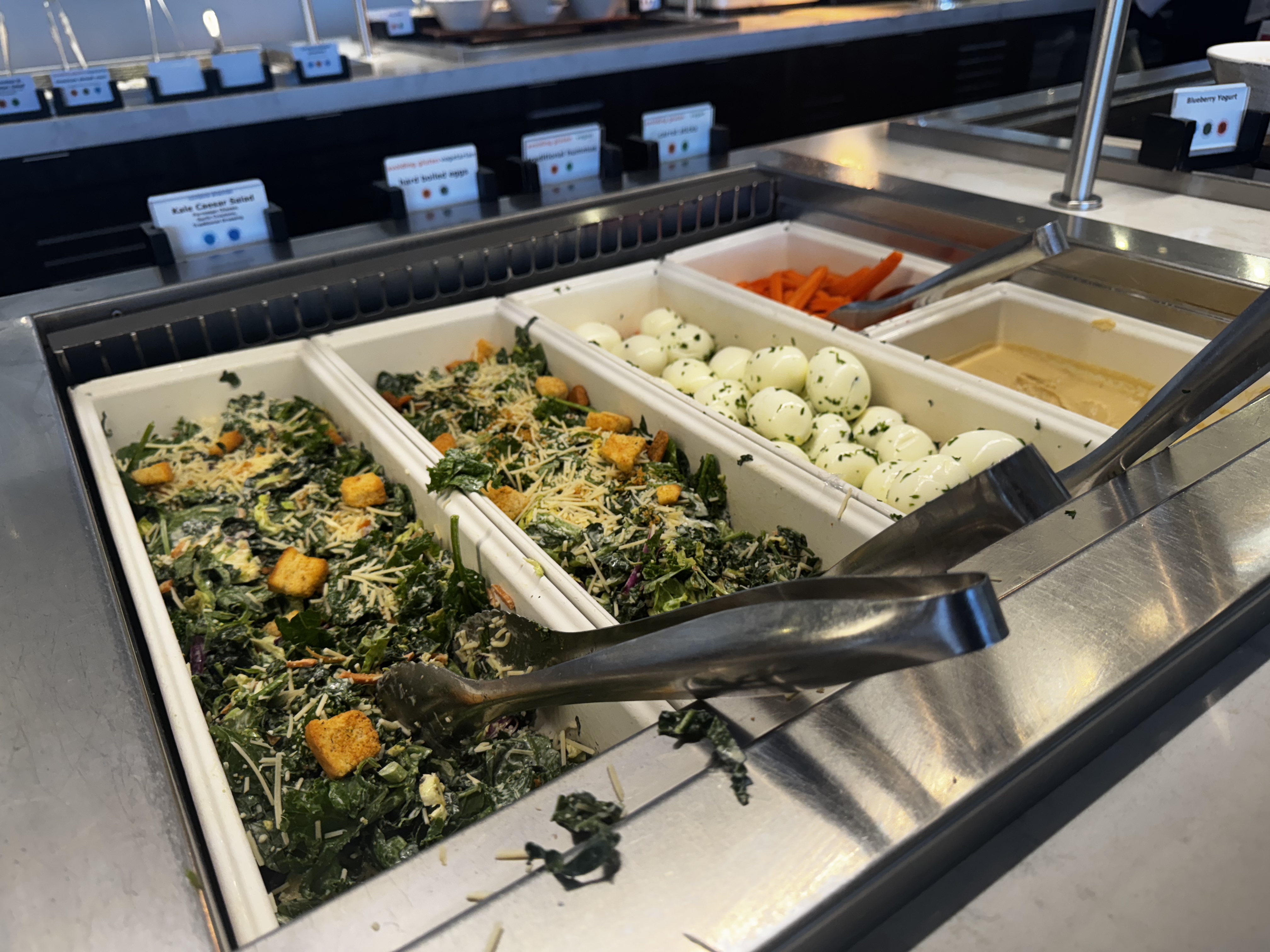 Delta Sky Club ATL Terminal B buffet salads