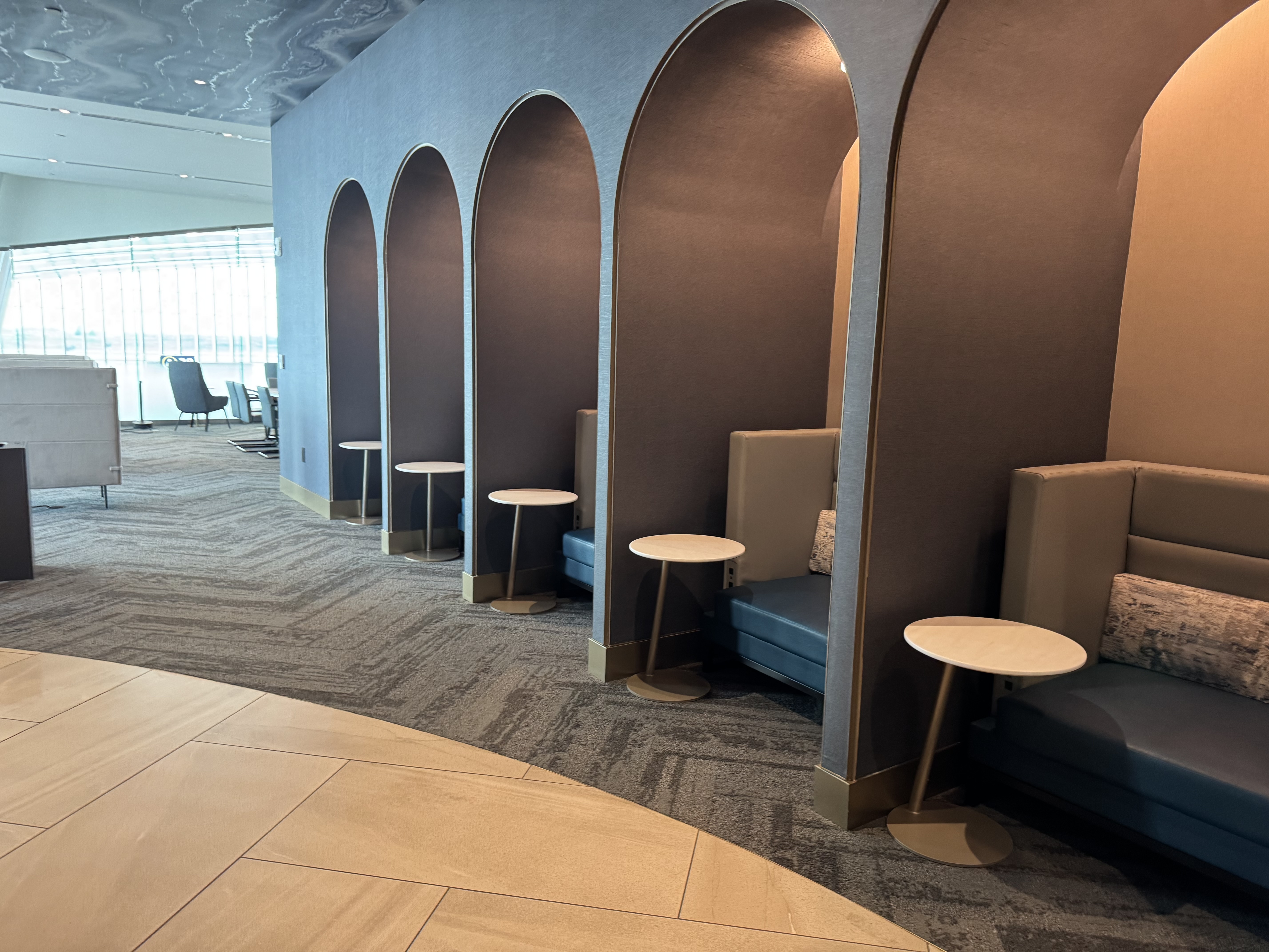 Delta Sky Club CLT Booths