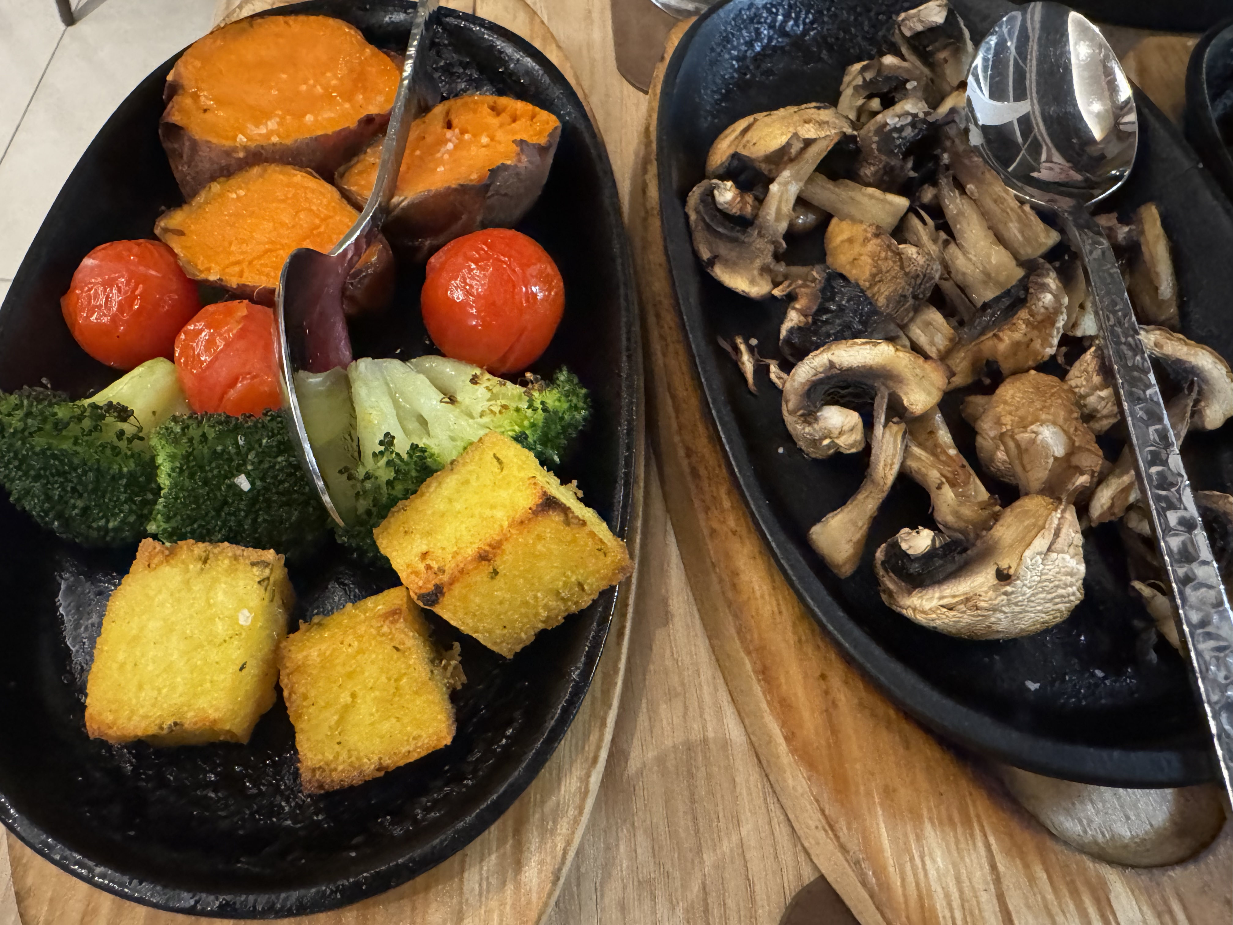 Dreams Madeira Hyatt All Inclusive Carvao Steakhouse grilled veggies