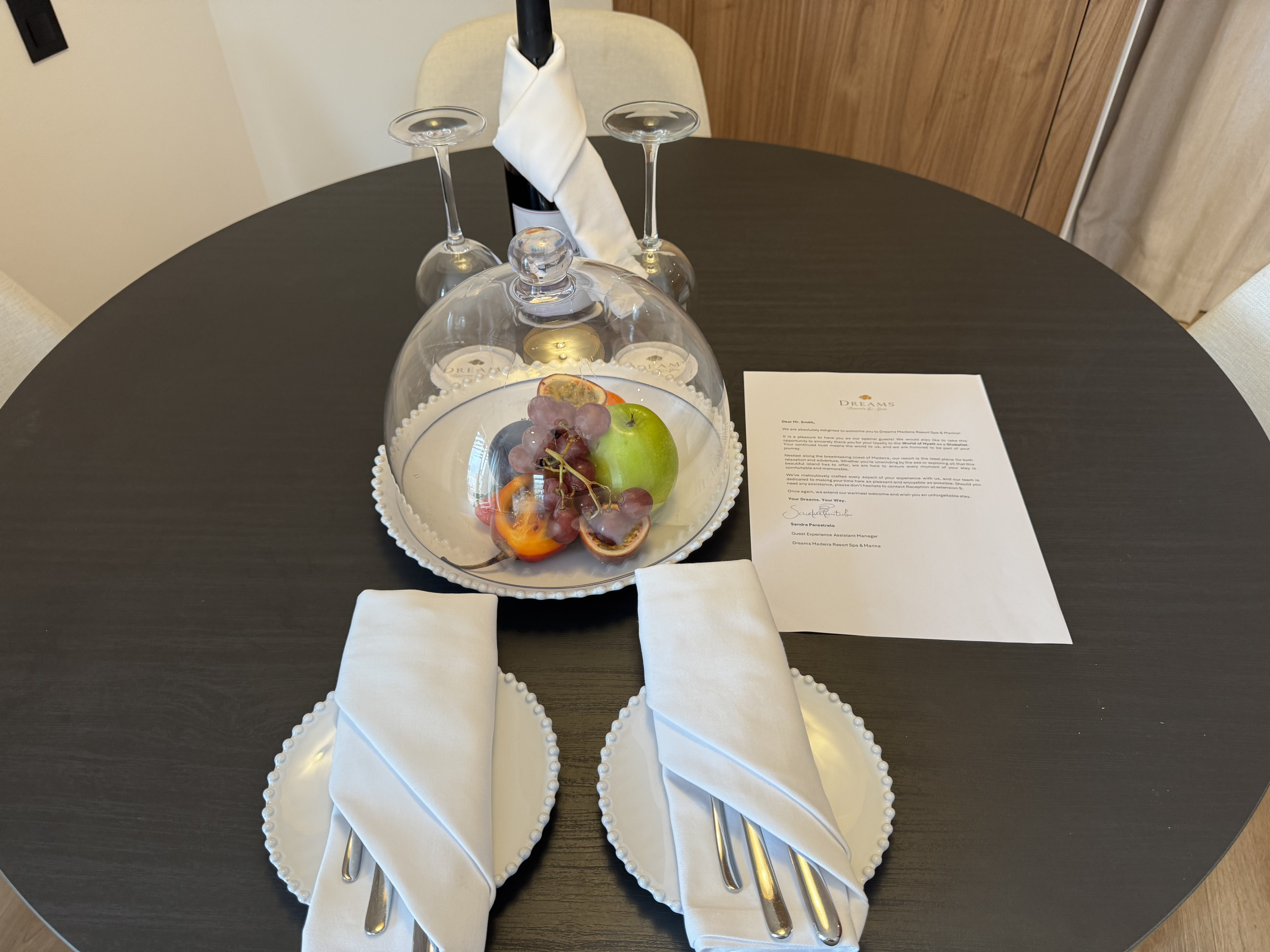 Dreams Madeira Hyatt All Inclusive suite kitchen table