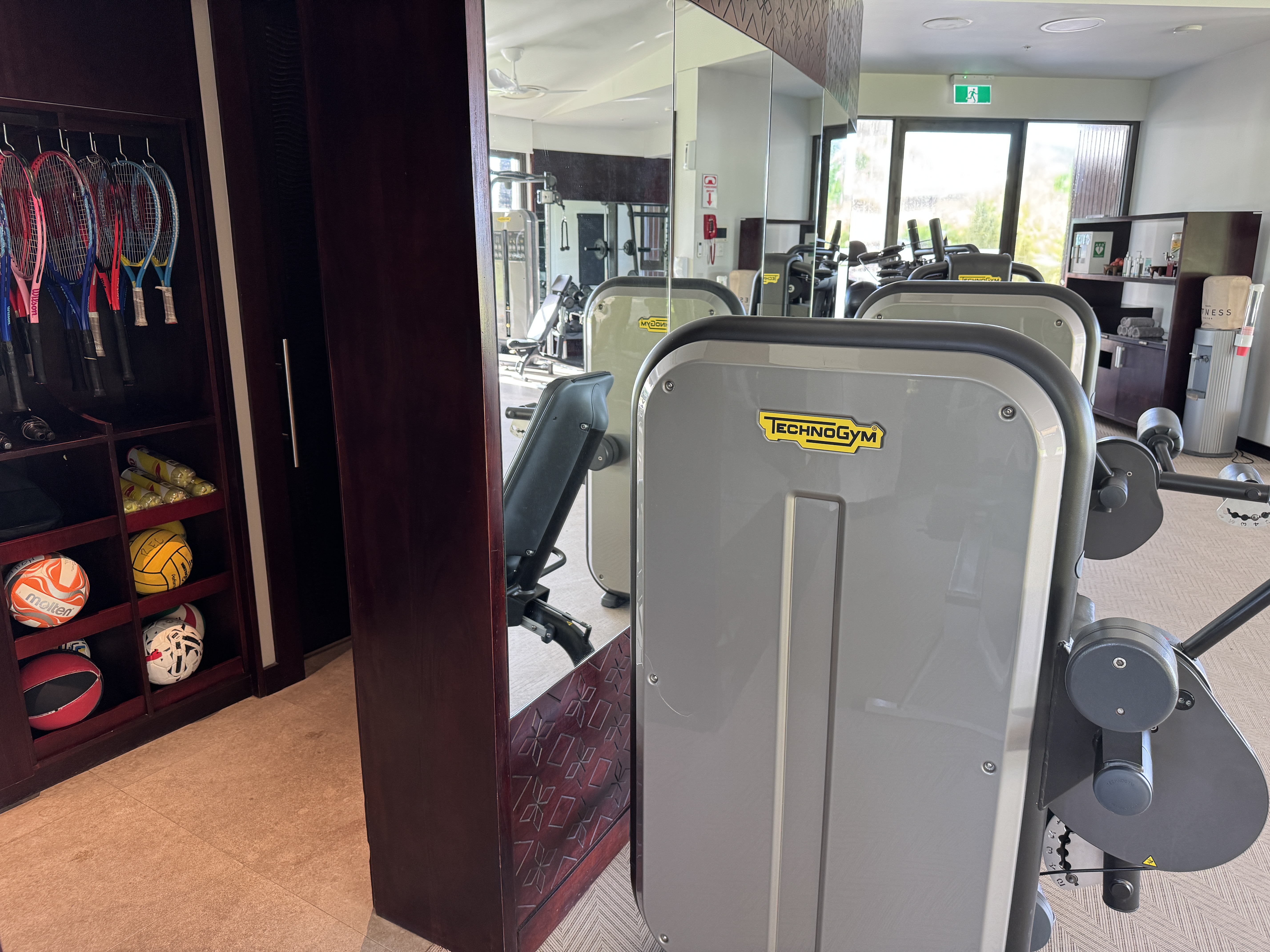 Fiji Marriott Resort Momi Bay fitness center rackets balls