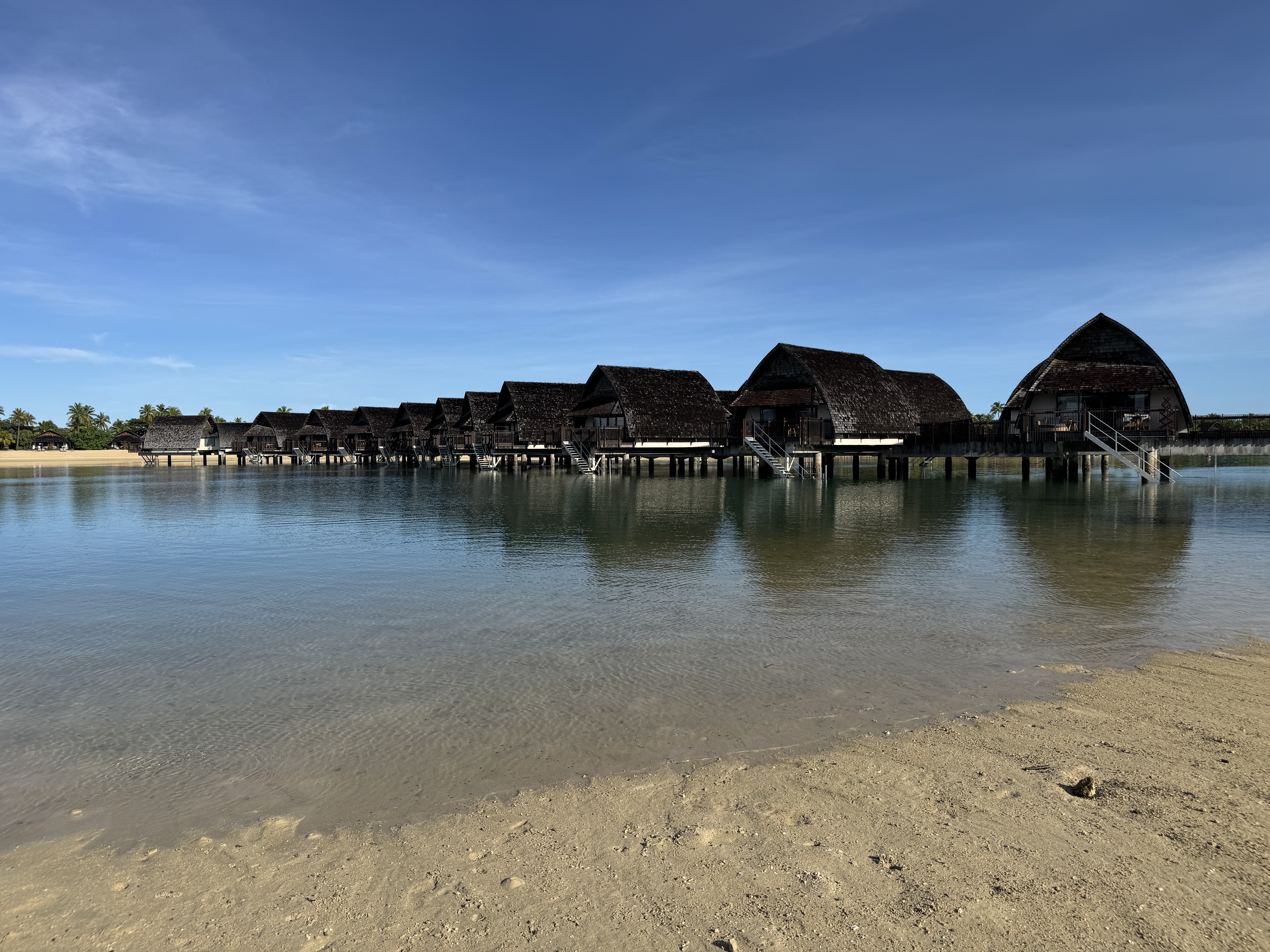 Fiji Marriott Resort Momi Bay over water bure from beach