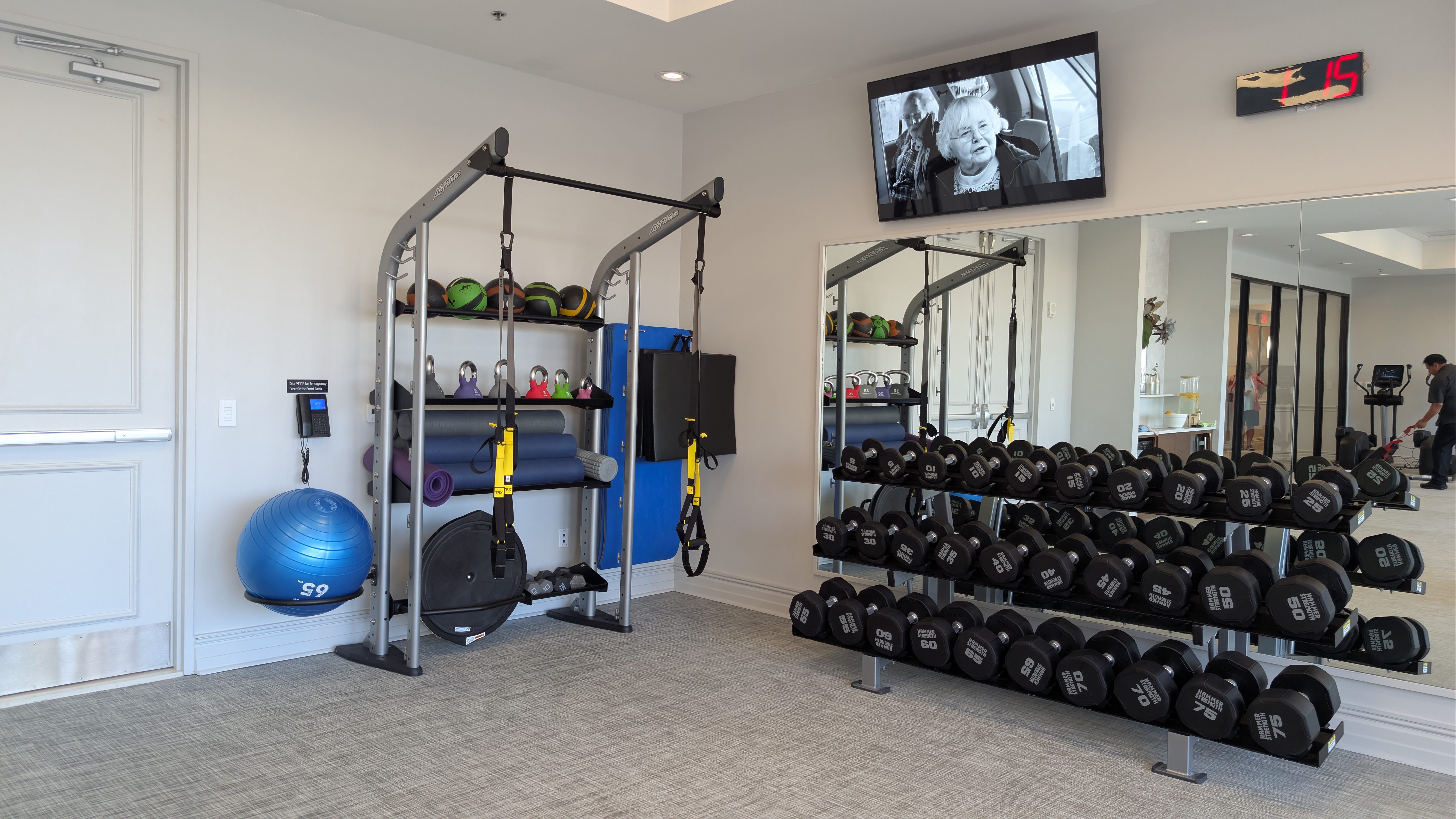 Hilton Galveston Island Resort fitness center weights