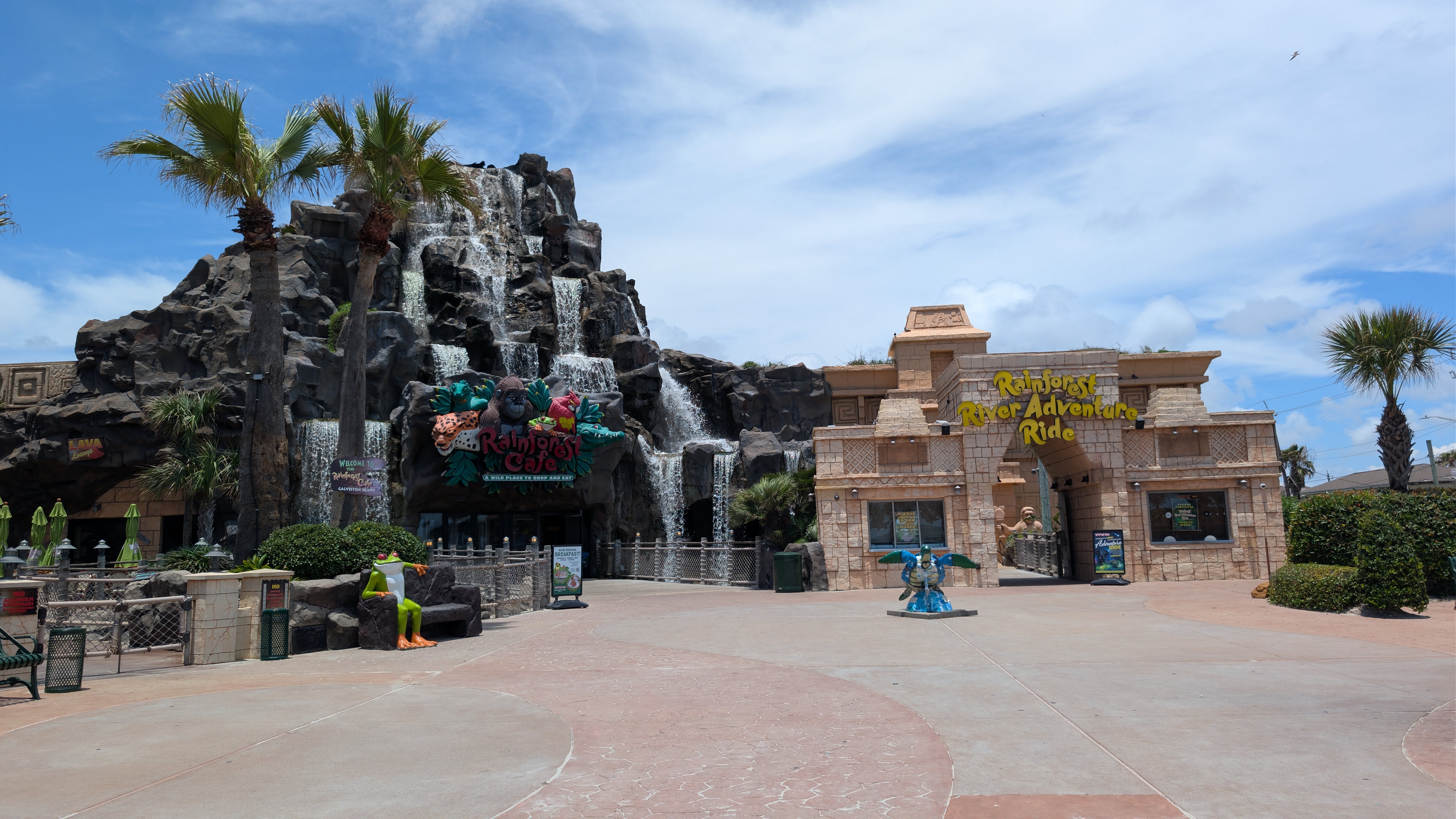 Hilton Galveston Island Resort location Rainforest Cafe