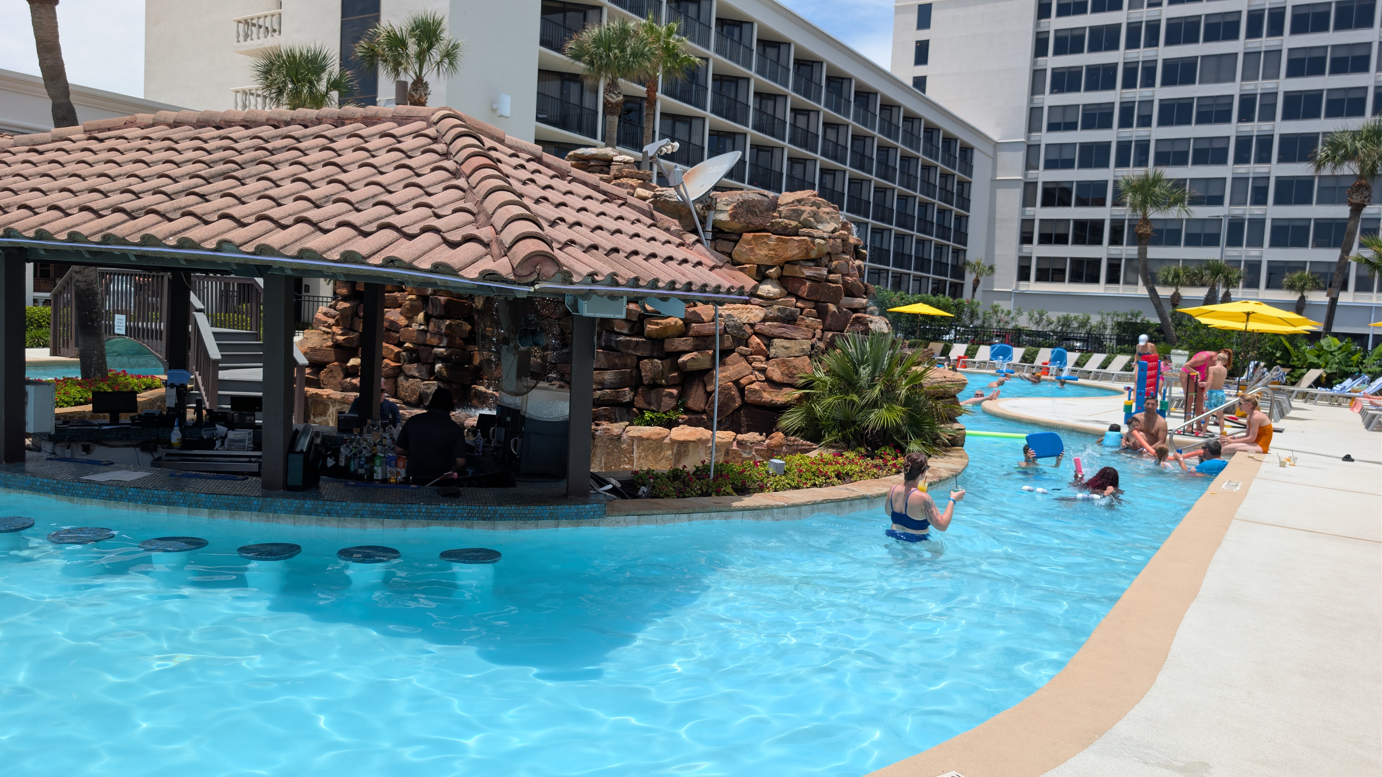 Hilton Galveston Island Resort swim up bar