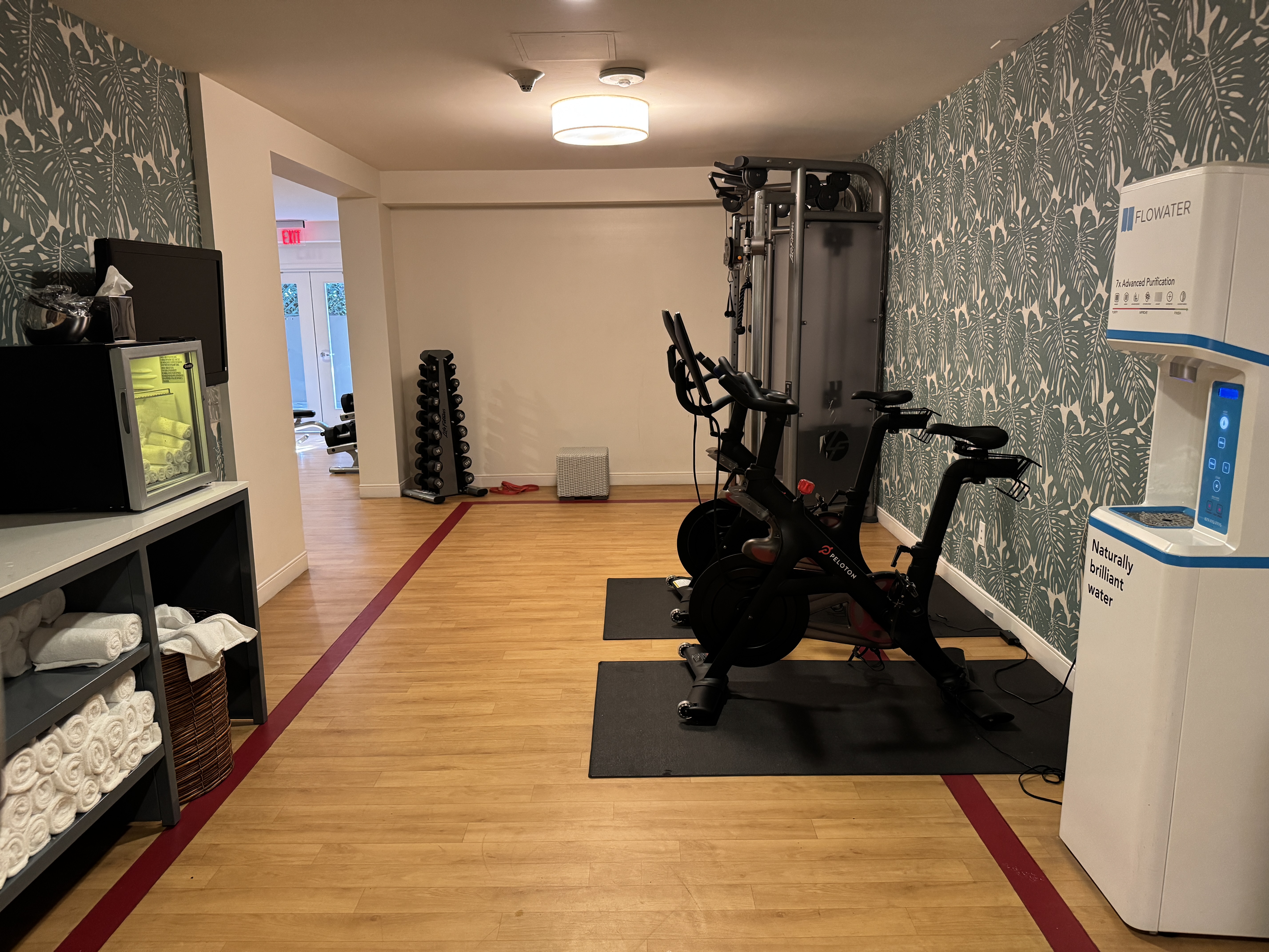 Hyatt Centric Delfina Santa Monica Peloton water