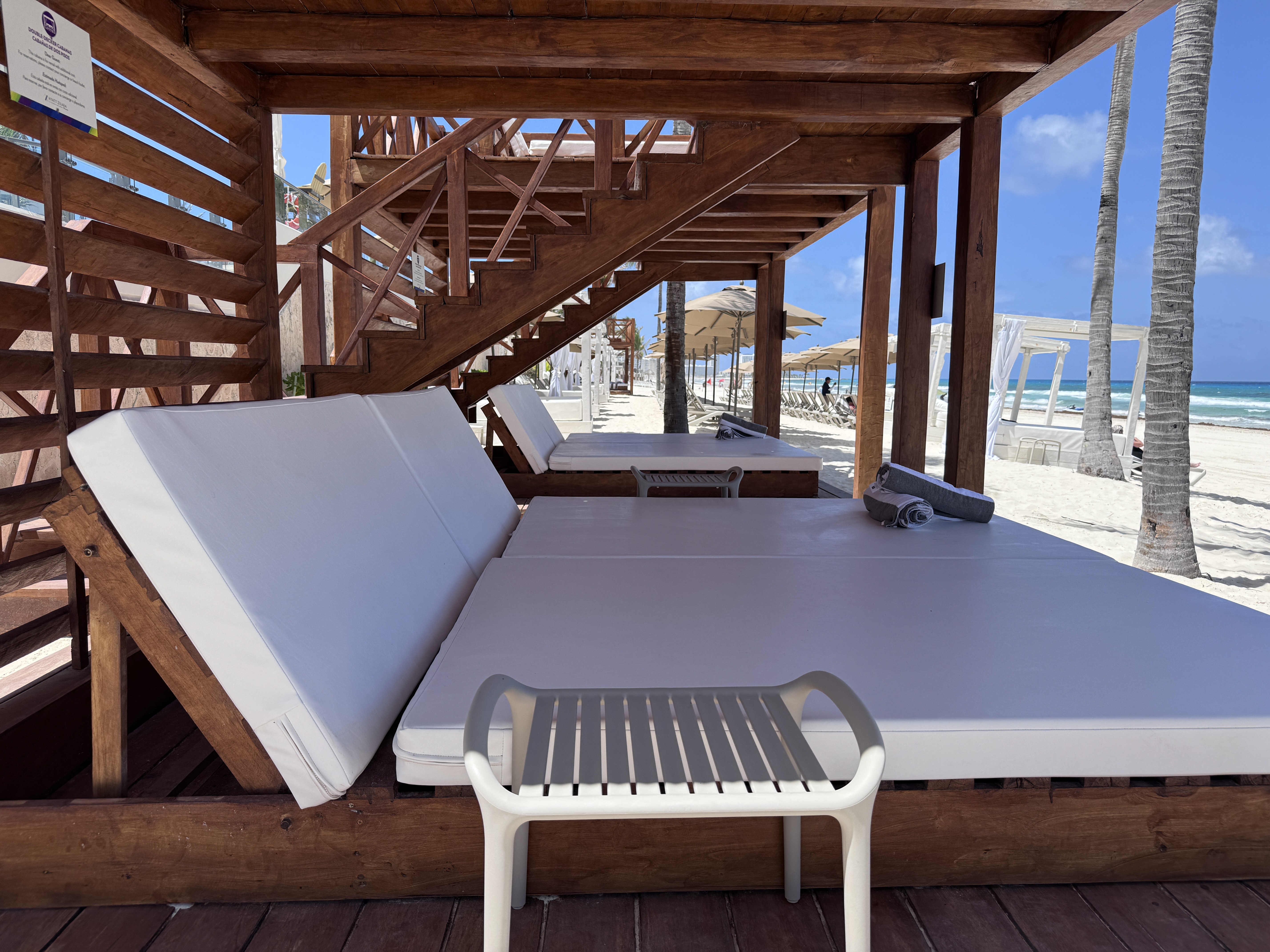 Hyatt Zilara Cancun Beach Daybeds Stairs