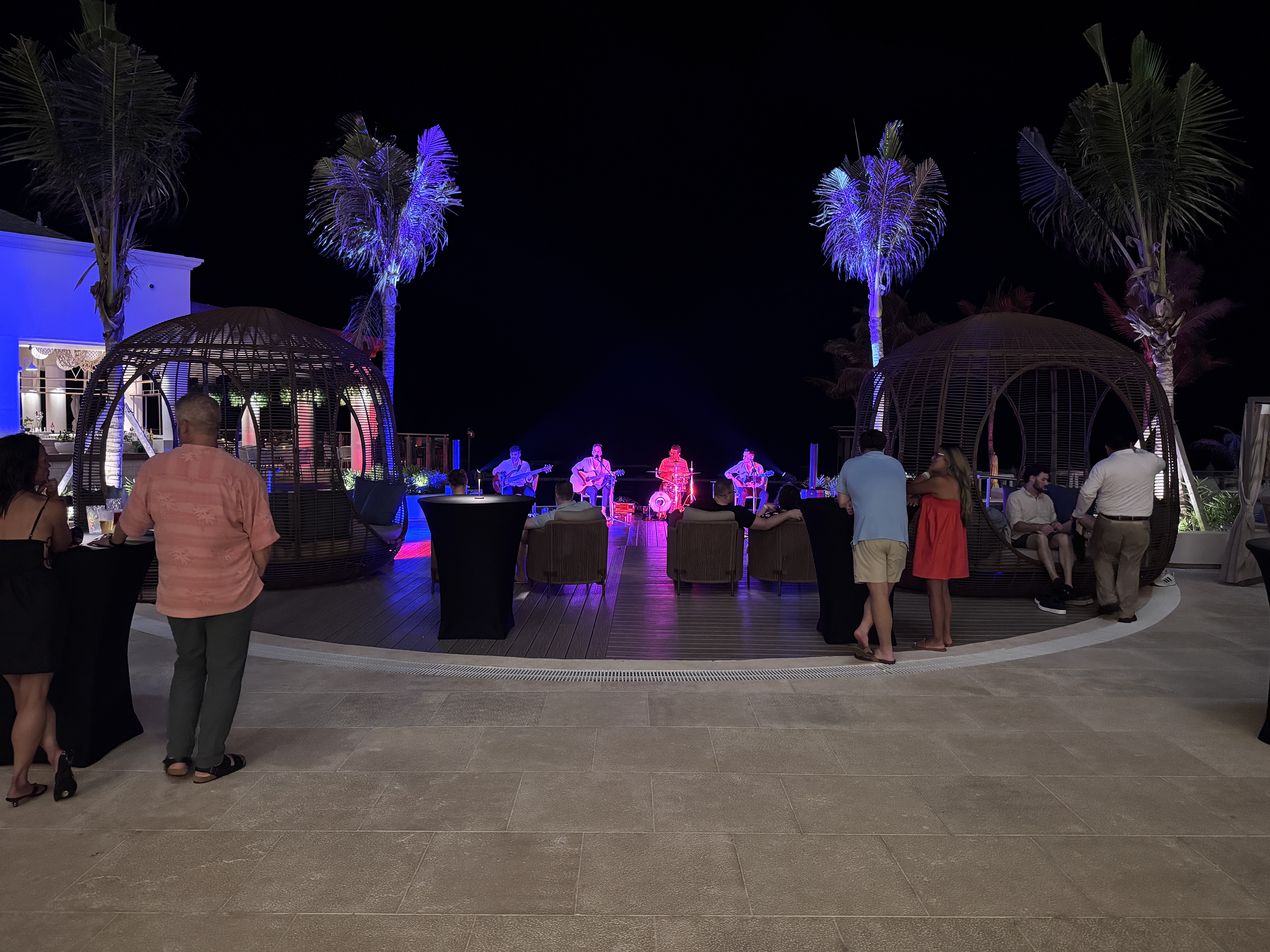 Hyatt Zilara Cancun Evening Beach Party Lights Hyatt Zilara Cancun Evening Beach Party Lights