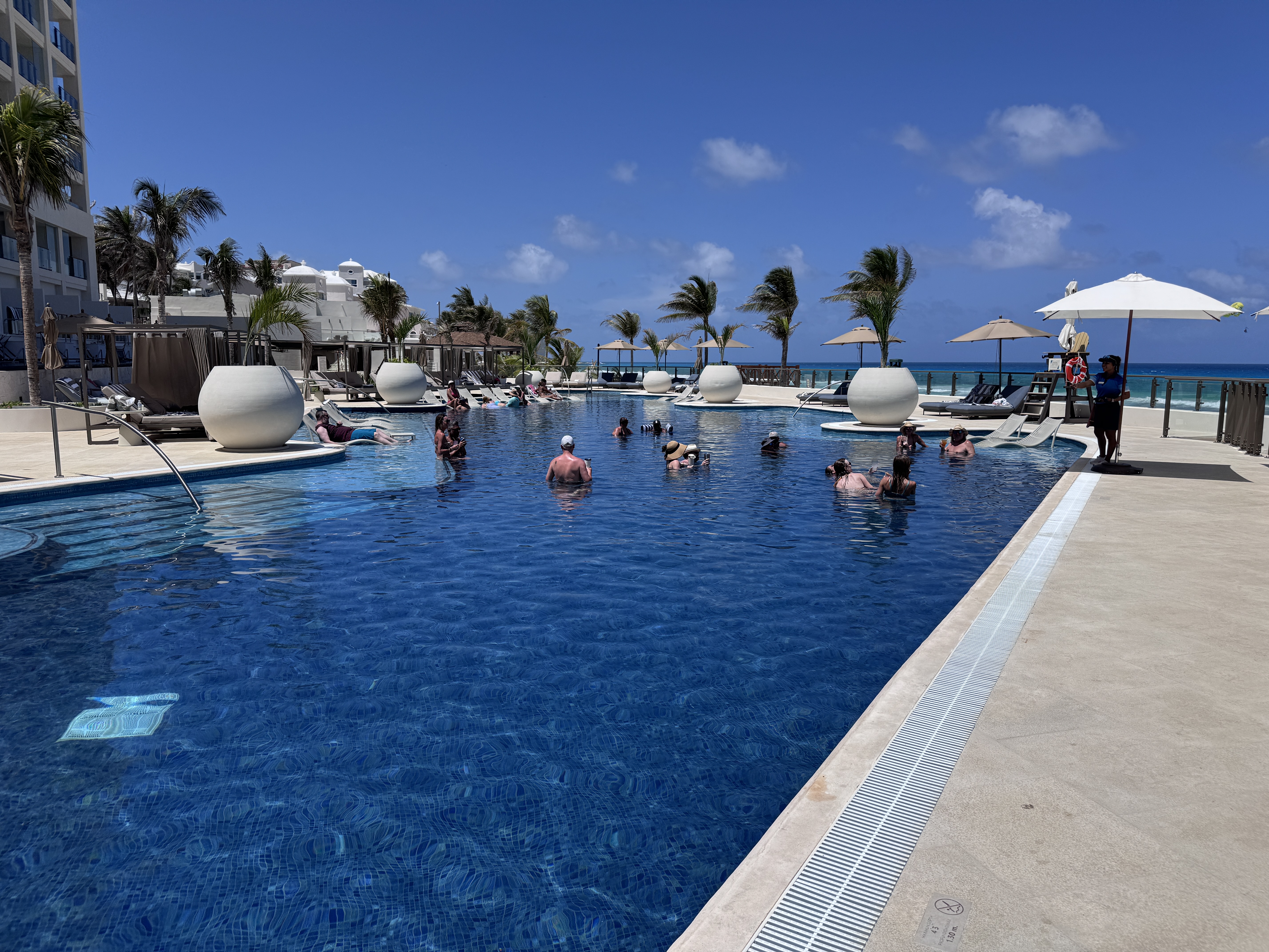 Hyatt Zilara Cancun Pool Guests Swimming